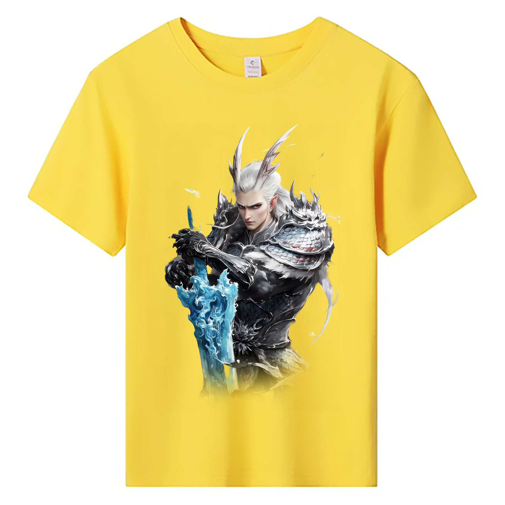 （画像用） Ne Zha 2 ナタ 魔童の大暴れ 綿100％キッズTシャツ（フロントプリント）