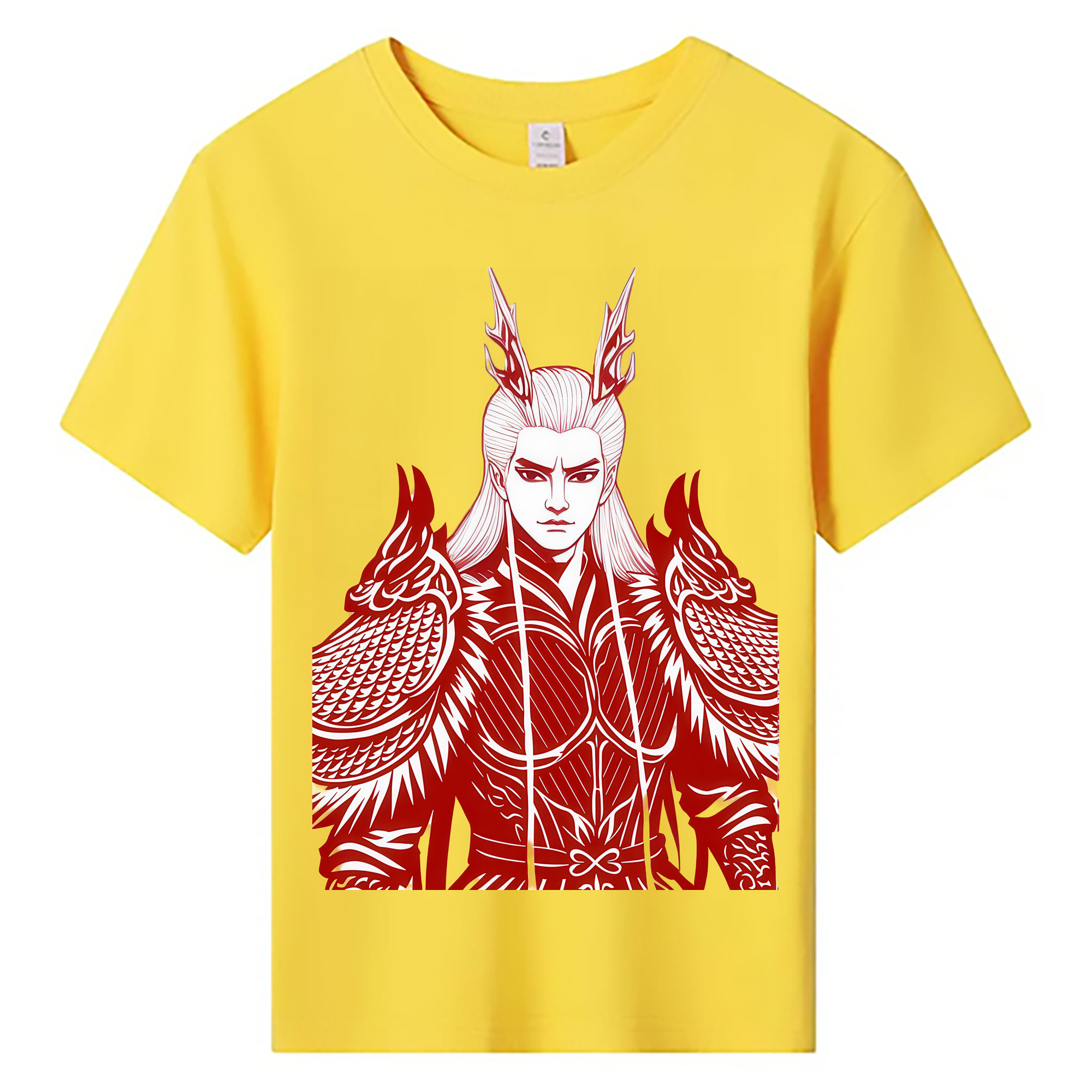 （画像用） Ne Zha 2 ナタ 魔童の大暴れ 綿100％キッズTシャツ（フロントプリント）