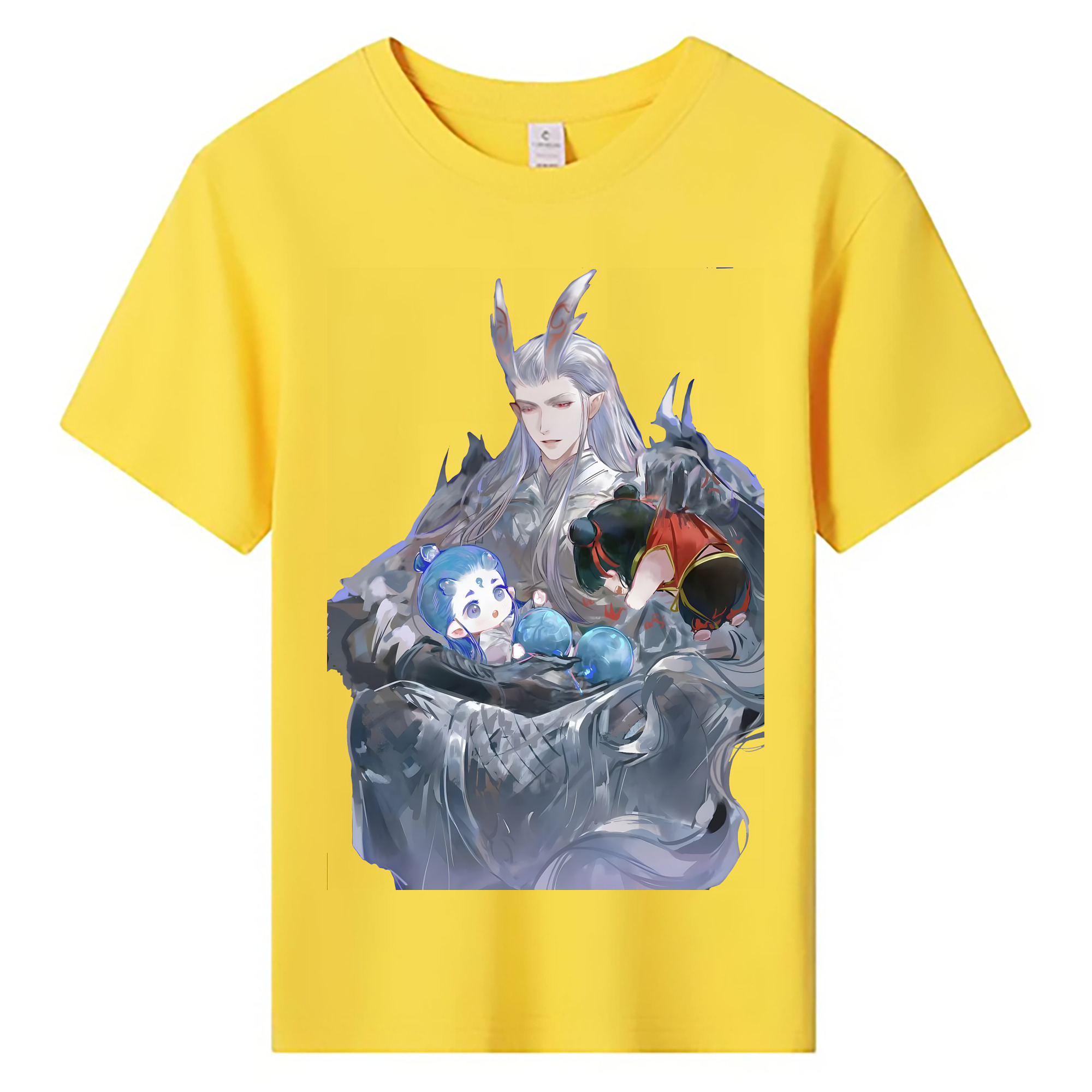 （画像用） Ne Zha 2 ナタ 魔童の大暴れ 綿100％キッズTシャツ（フロントプリント）