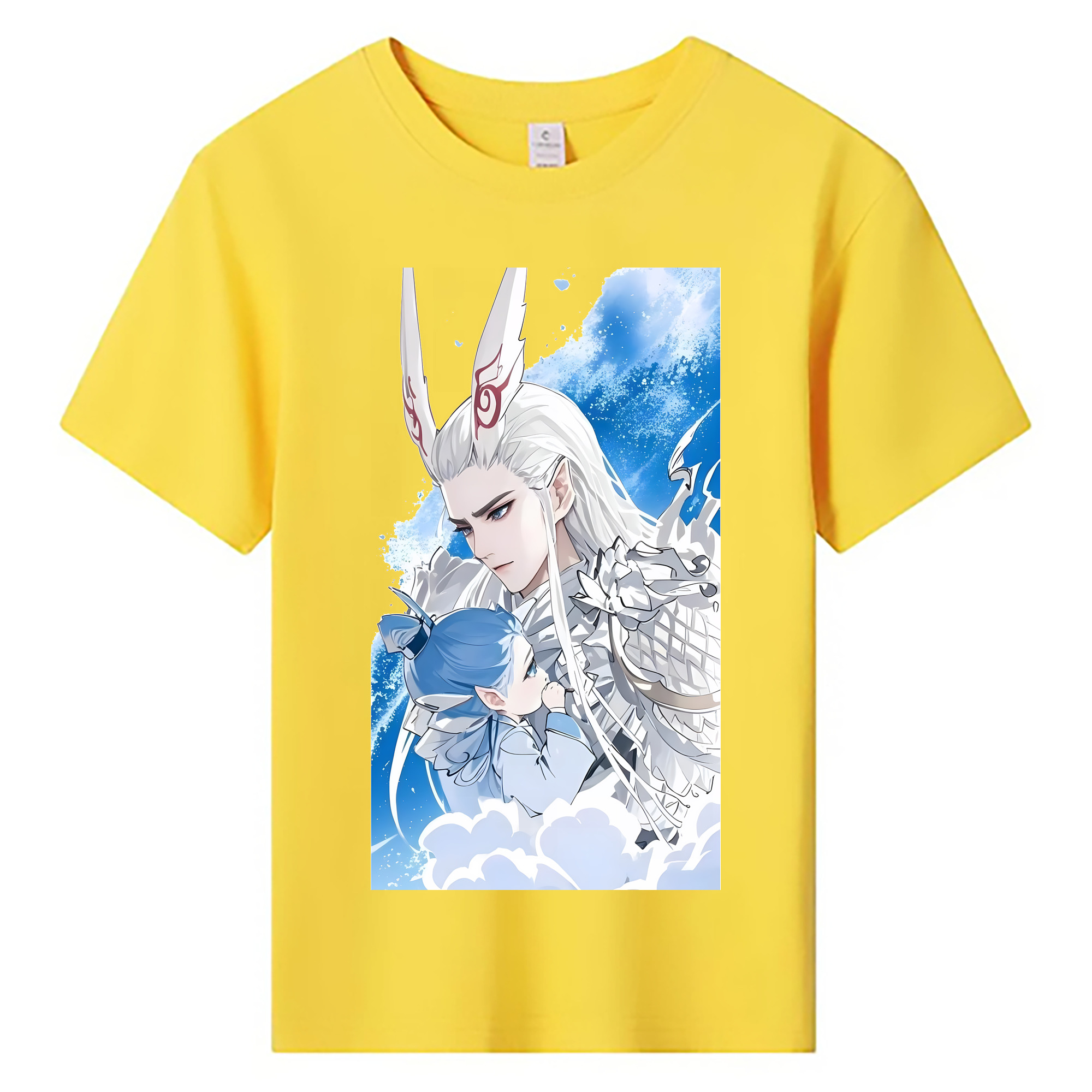 （画像用） Ne Zha 2 ナタ 魔童の大暴れ 綿100％キッズTシャツ（フロントプリント）