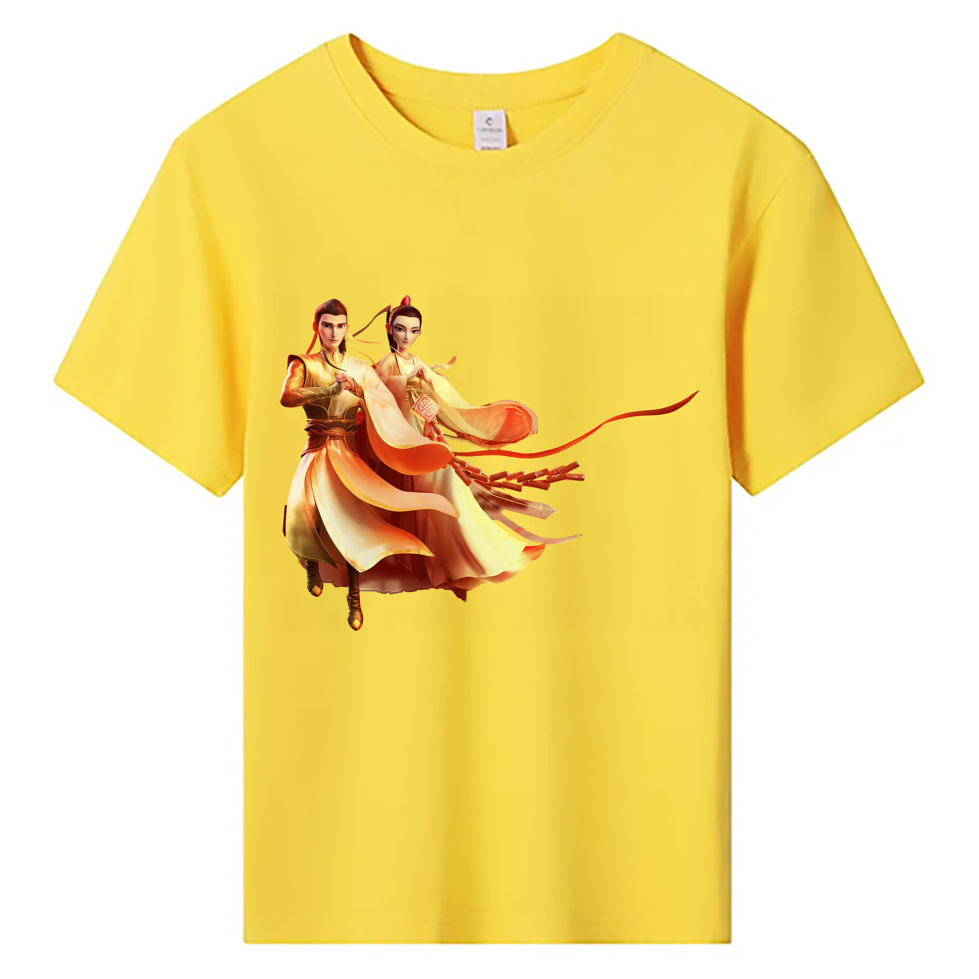 （画像用） Ne Zha 2 ナタ 魔童の大暴れ 綿100％キッズTシャツ（フロントプリント）