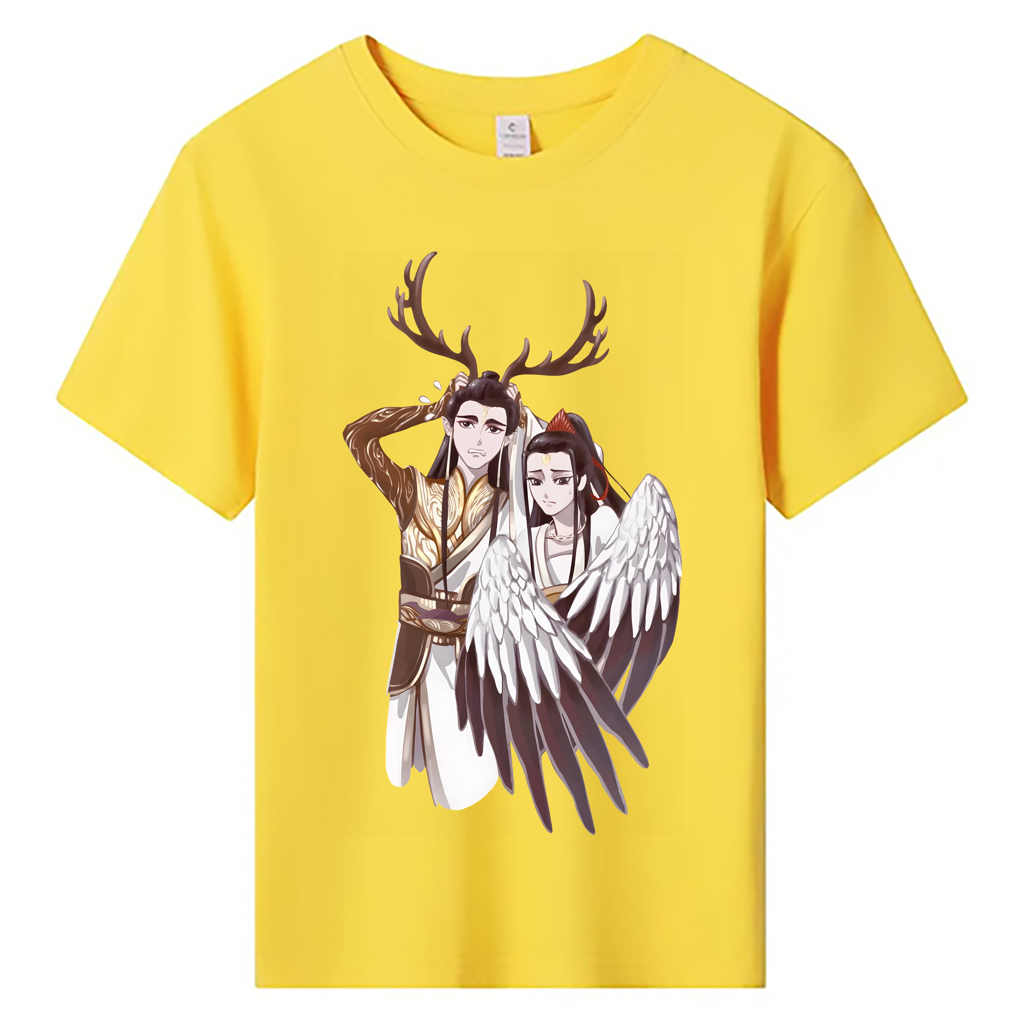 （画像用） Ne Zha 2 ナタ 魔童の大暴れ 綿100％キッズTシャツ（フロントプリント）