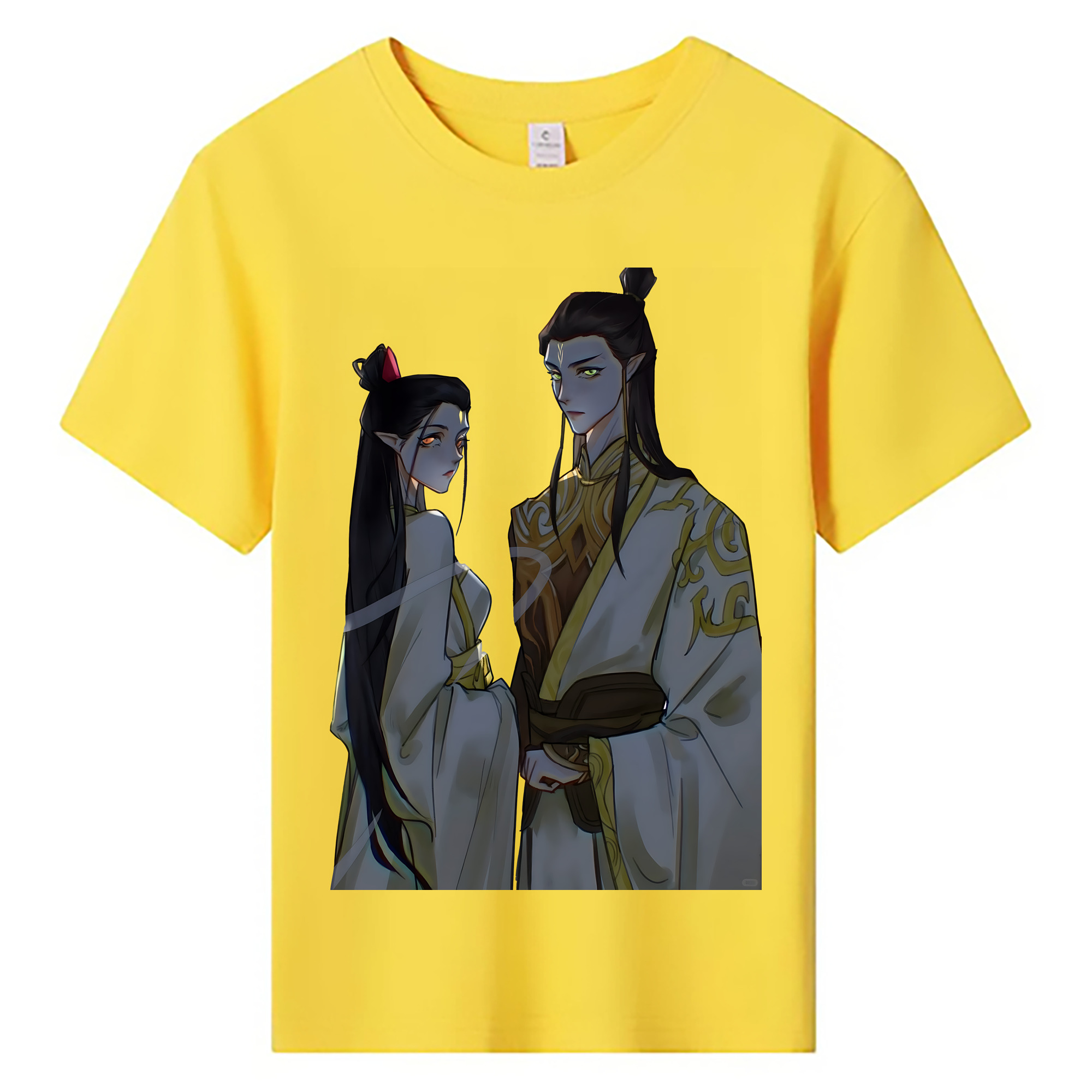 （画像用） Ne Zha 2 ナタ 魔童の大暴れ 綿100％キッズTシャツ（フロントプリント）