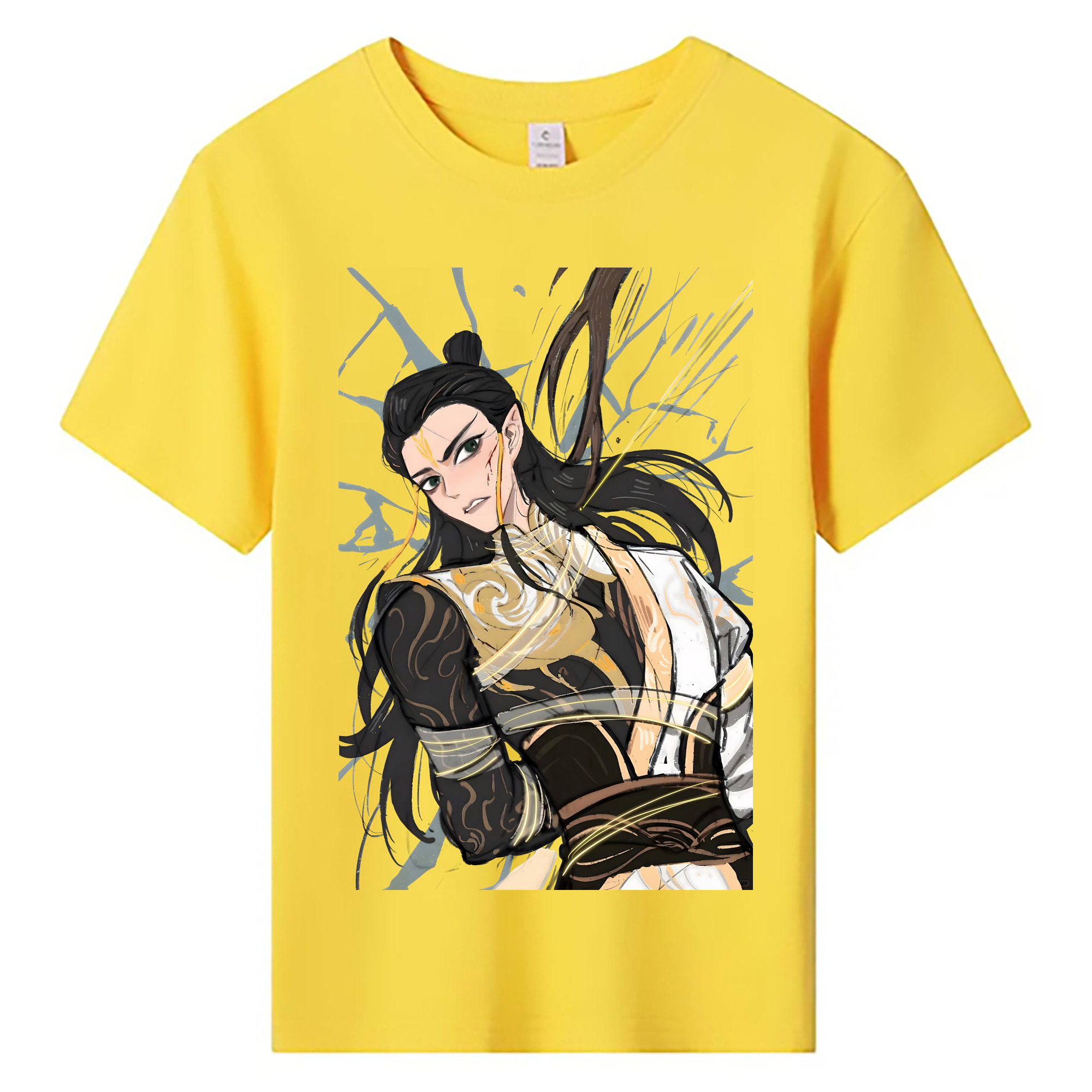 （画像用） Ne Zha 2 ナタ 魔童の大暴れ 綿100％キッズTシャツ（フロントプリント）