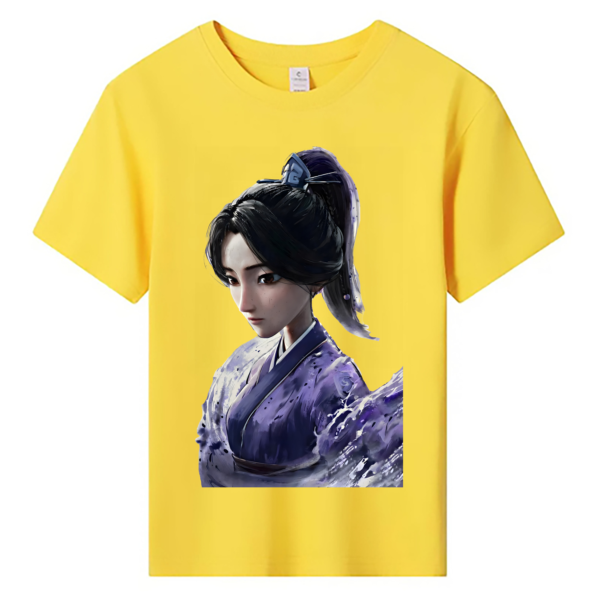 （画像用） Ne Zha 2 ナタ 魔童の大暴れ 綿100％キッズTシャツ（フロントプリント）