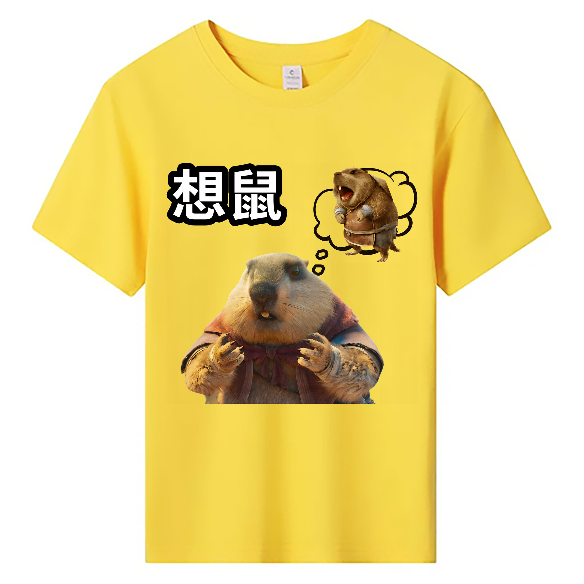 （画像用） Ne Zha 2 ナタ 魔童の大暴れ 綿100％キッズTシャツ（フロントプリント）
