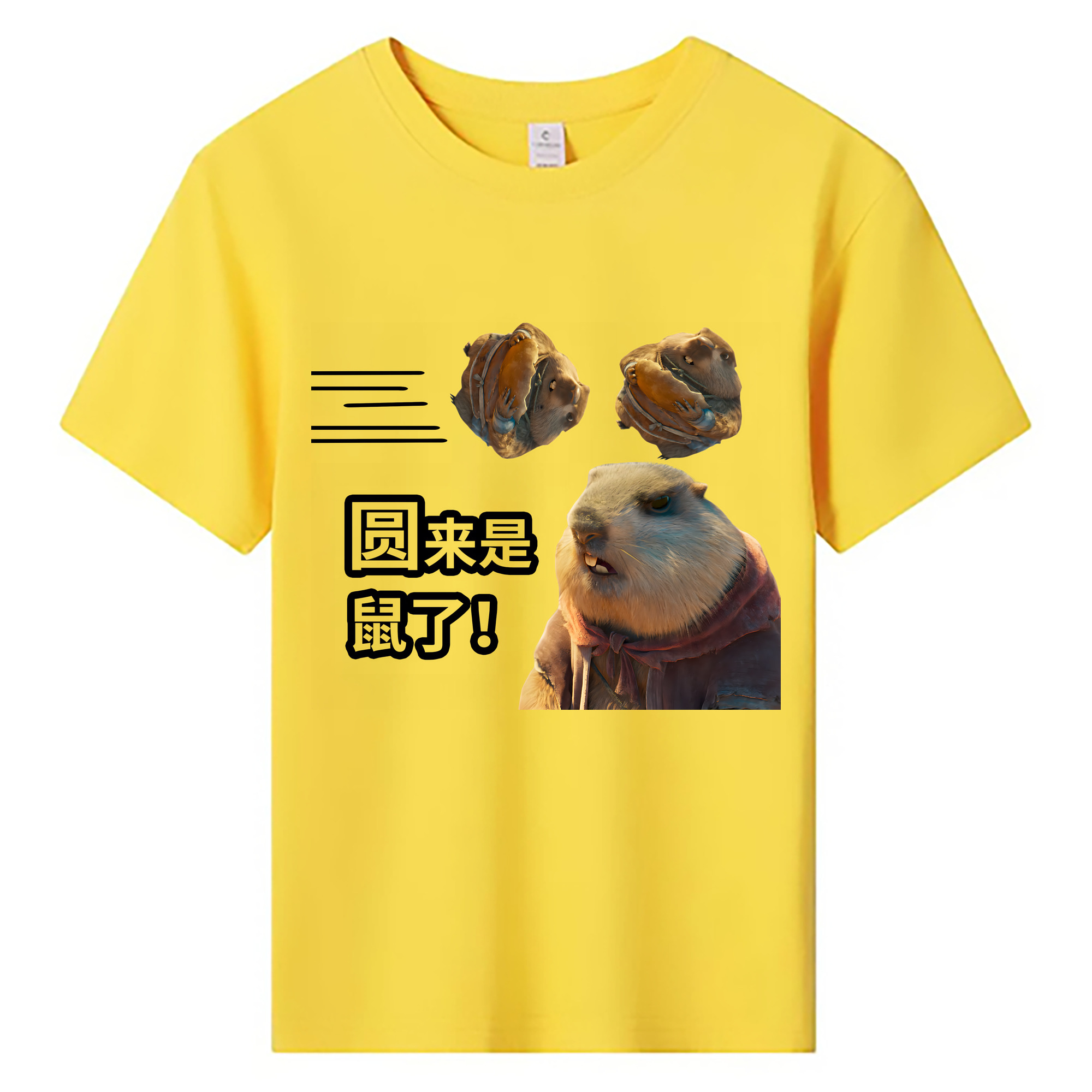 （画像用） Ne Zha 2 ナタ 魔童の大暴れ 綿100％キッズTシャツ（フロントプリント）