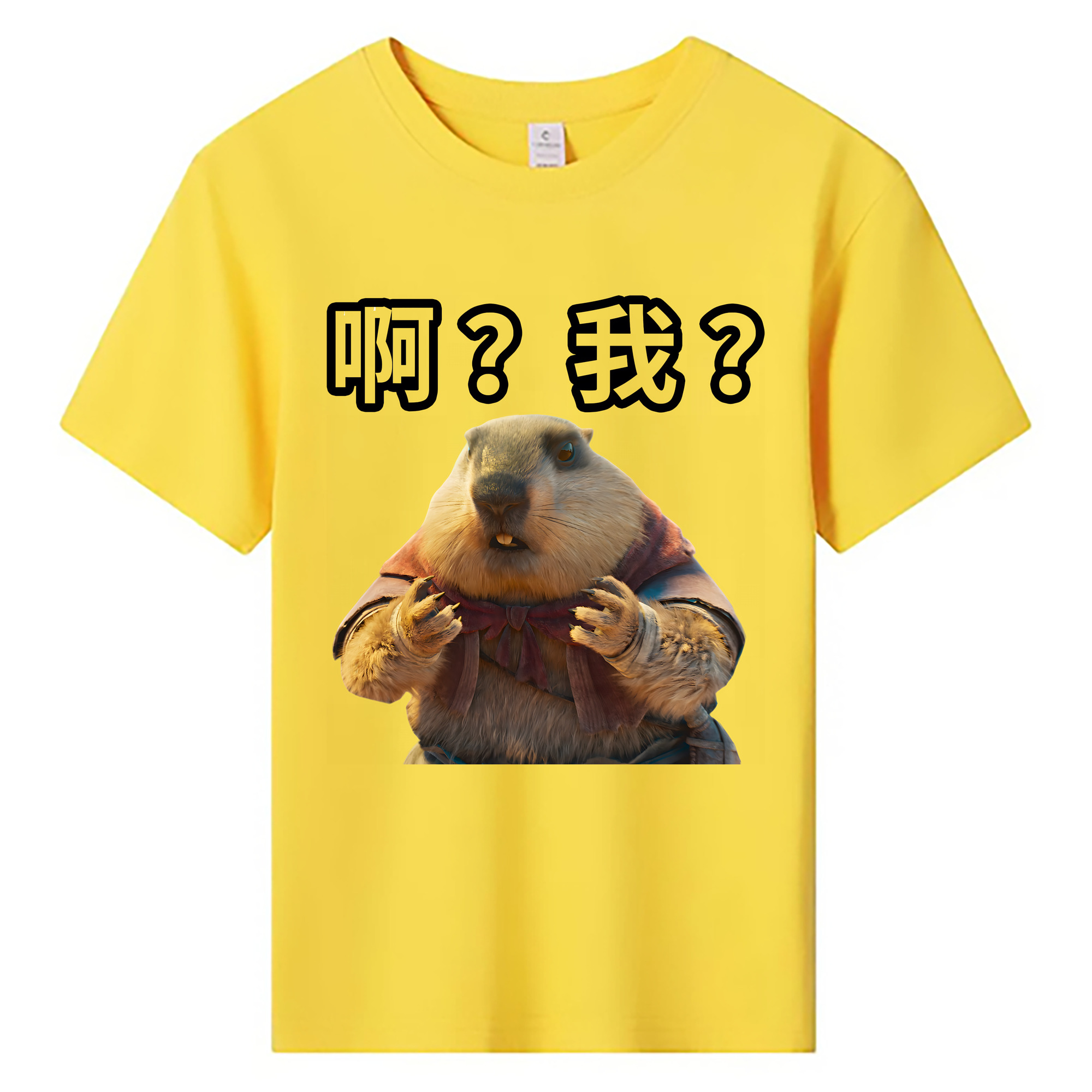 （画像用） Ne Zha 2 ナタ 魔童の大暴れ 綿100％キッズTシャツ（フロントプリント）