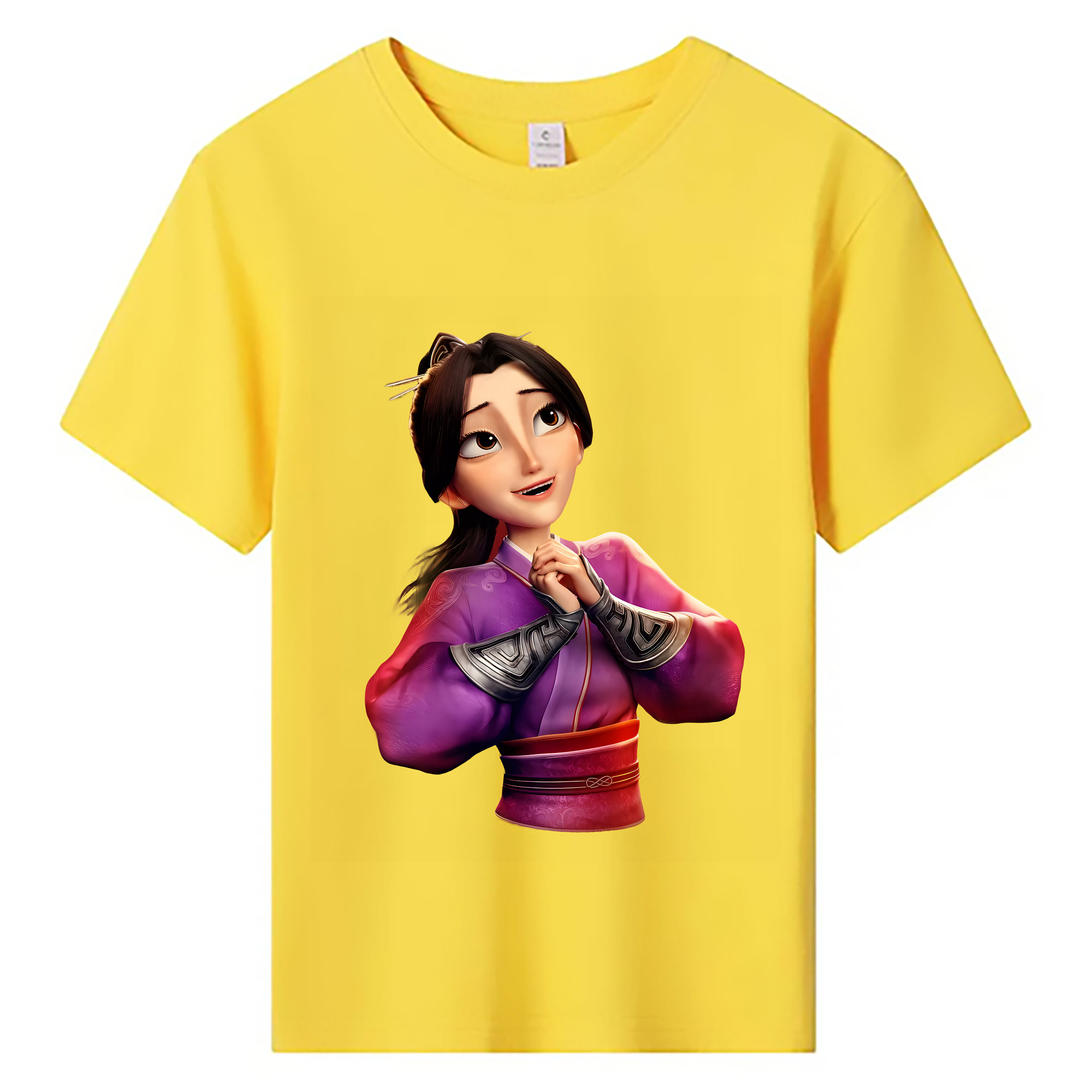 （画像用） Ne Zha 2 ナタ 魔童の大暴れ 綿100％キッズTシャツ（フロントプリント）