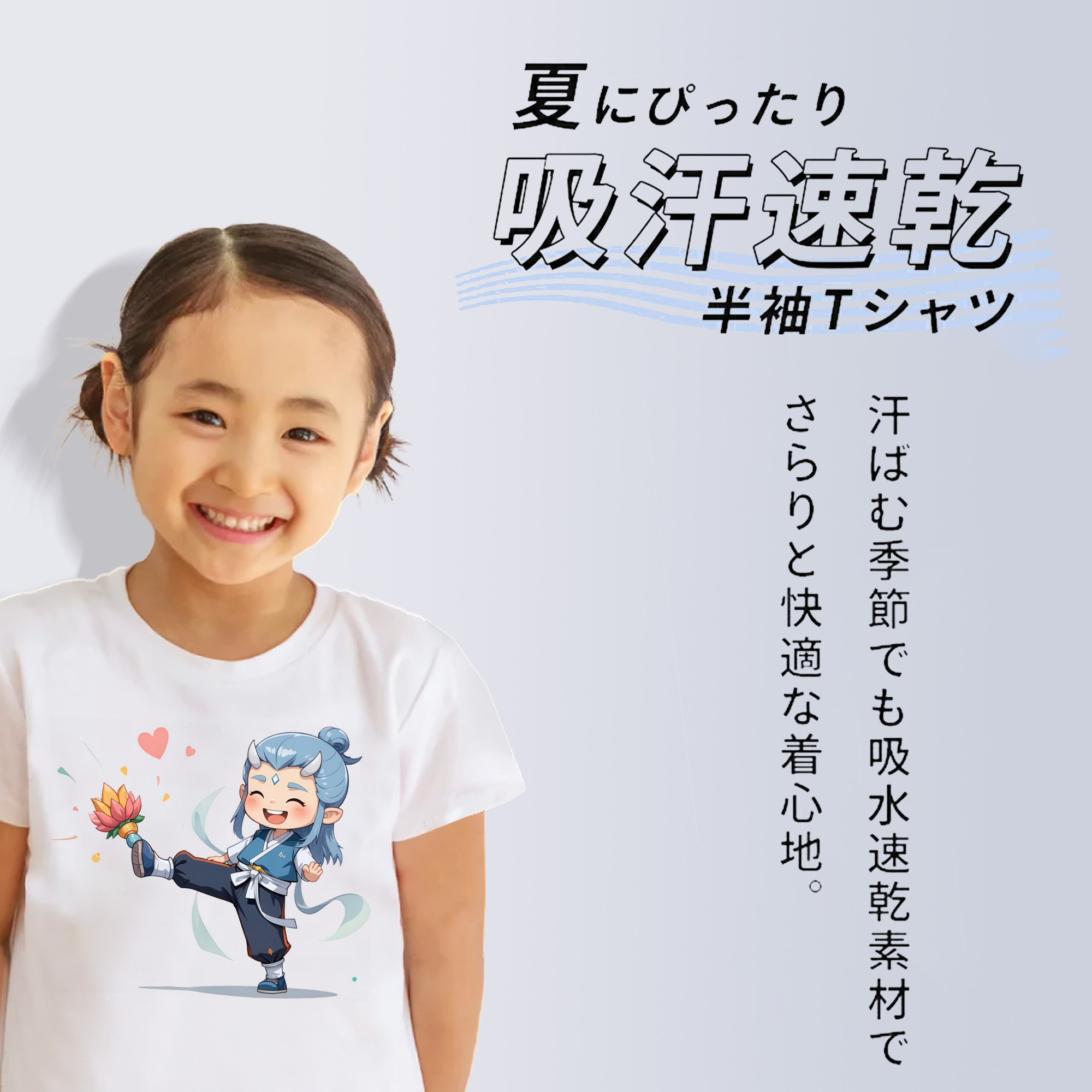 Ne Zha 2 ナタ 魔童の大暴れ 綿100％キッズTシャツ（フロントプリント）