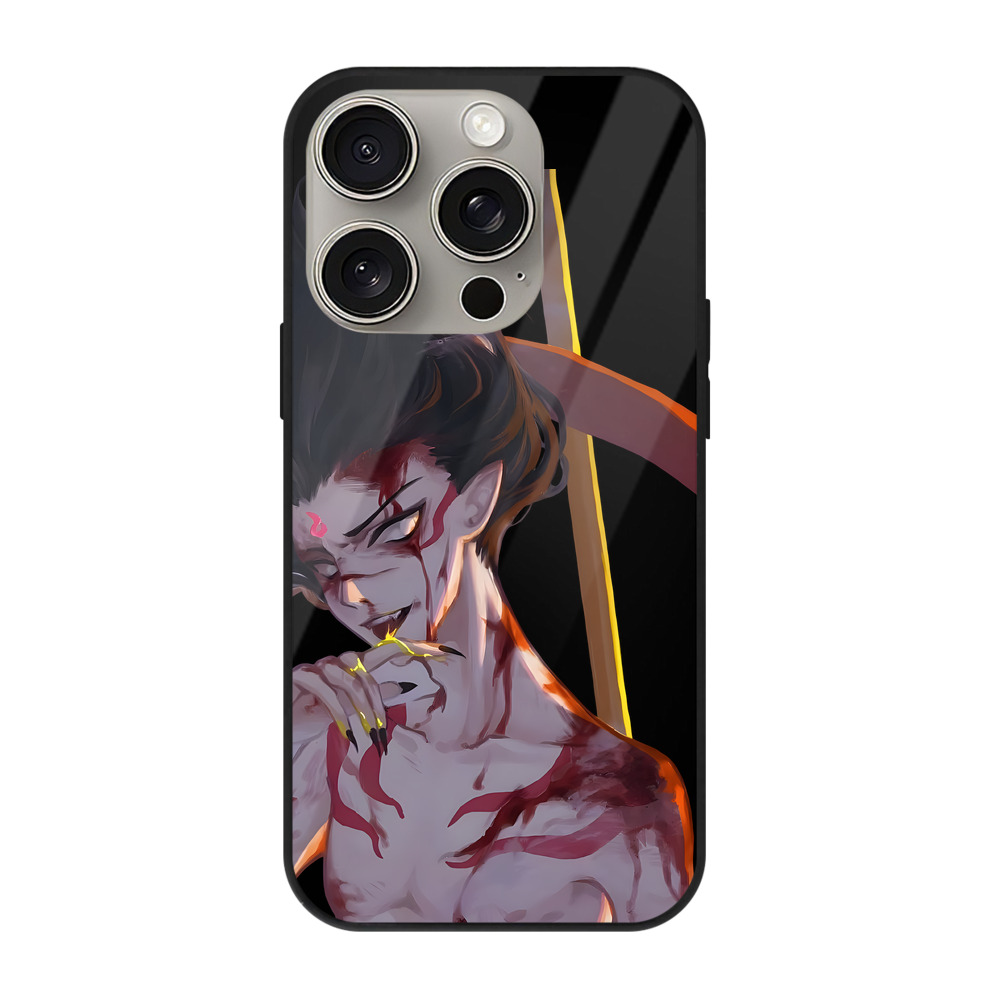 （画像用） Ne Zha 2 ナタ 魔童の大暴れ 【iPhone15Pro対応】スマホケース 耐衝撃＆黄変防止 背面ガラス