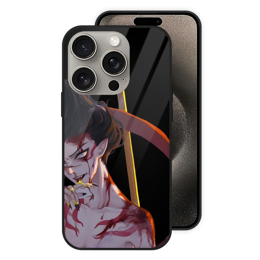 （画像用） Ne Zha 2 ナタ 魔童の大暴れ 【iPhone15Pro対応】スマホケース 耐衝撃＆黄変防止 背面ガラス