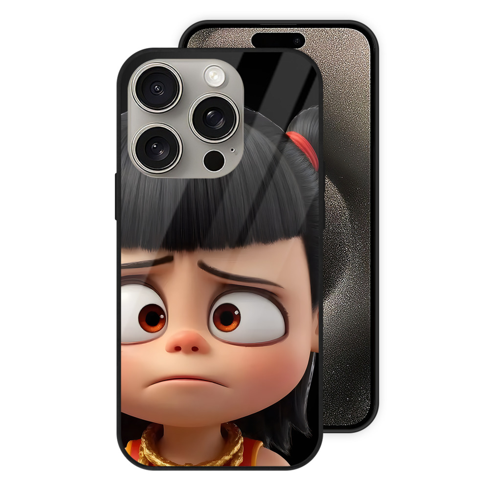 （画像用） Ne Zha 2 ナタ 魔童の大暴れ 【iPhone15Pro対応】スマホケース 耐衝撃＆黄変防止 背面ガラス