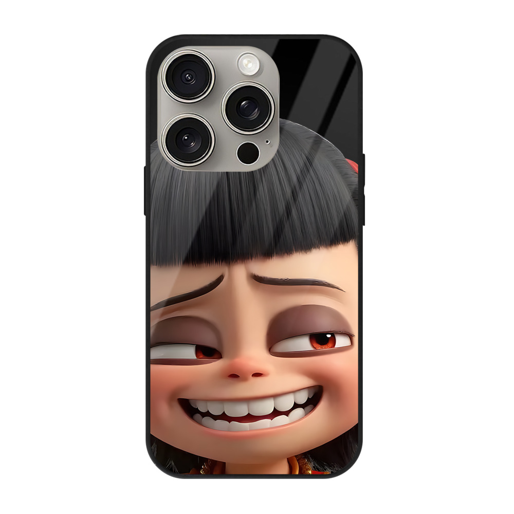 （画像用） Ne Zha 2 ナタ 魔童の大暴れ 【iPhone15Pro対応】スマホケース 耐衝撃＆黄変防止 背面ガラス