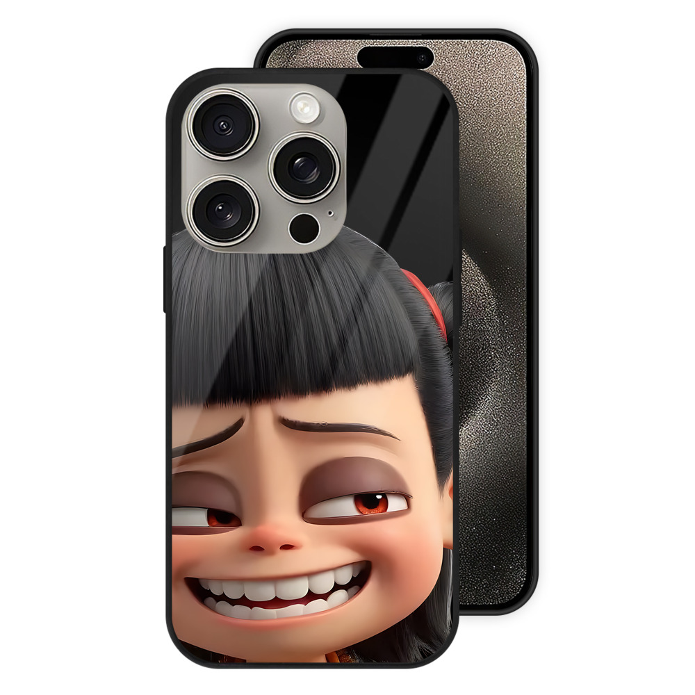 （画像用） Ne Zha 2 ナタ 魔童の大暴れ 【iPhone15Pro対応】スマホケース 耐衝撃＆黄変防止 背面ガラス
