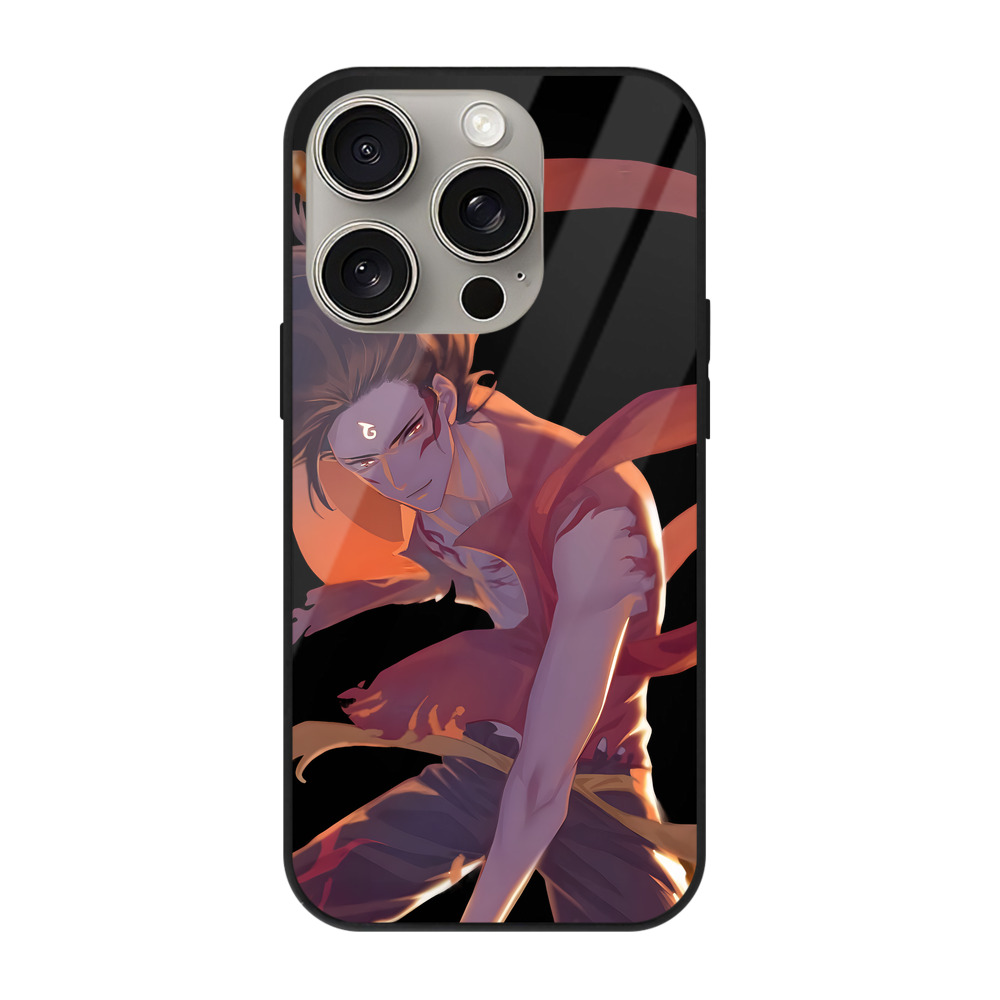 （画像用） Ne Zha 2 ナタ 魔童の大暴れ 【iPhone15Pro対応】スマホケース 耐衝撃＆黄変防止 背面ガラス