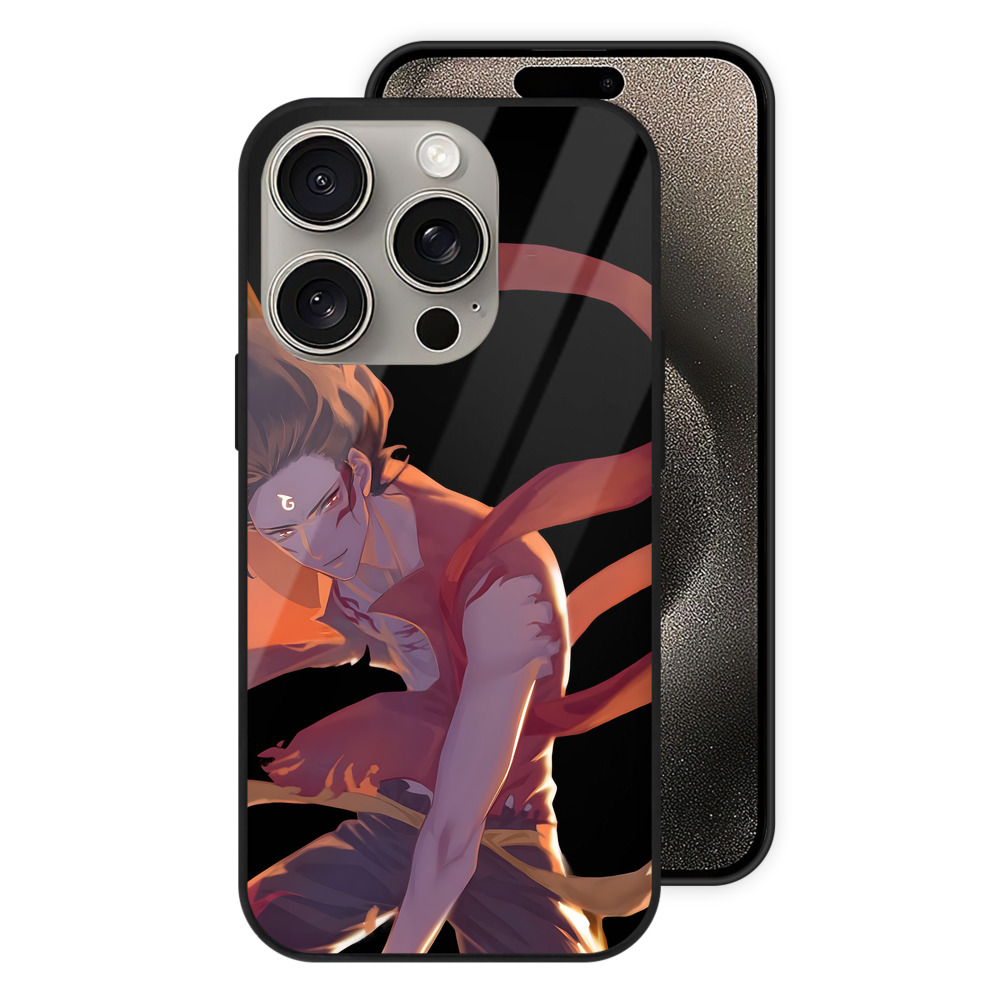 （画像用） Ne Zha 2 ナタ 魔童の大暴れ 【iPhone15Pro対応】スマホケース 耐衝撃＆黄変防止 背面ガラス