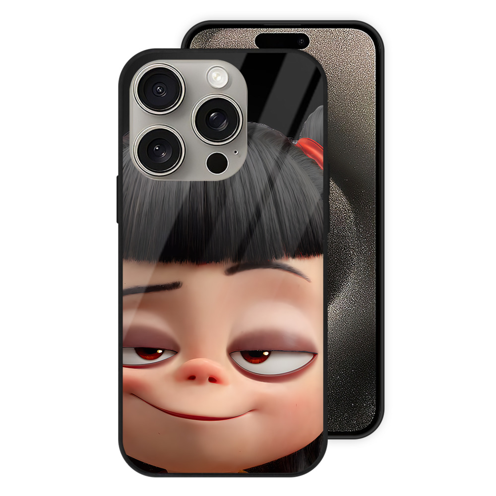 （画像用） Ne Zha 2 ナタ 魔童の大暴れ 【iPhone15Pro対応】スマホケース 耐衝撃＆黄変防止 背面ガラス