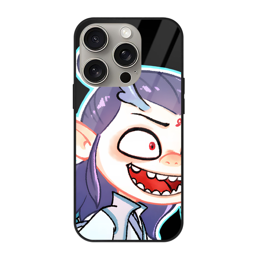 （画像用） Ne Zha 2 ナタ 魔童の大暴れ 【iPhone15Pro対応】スマホケース 耐衝撃＆黄変防止 背面ガラス