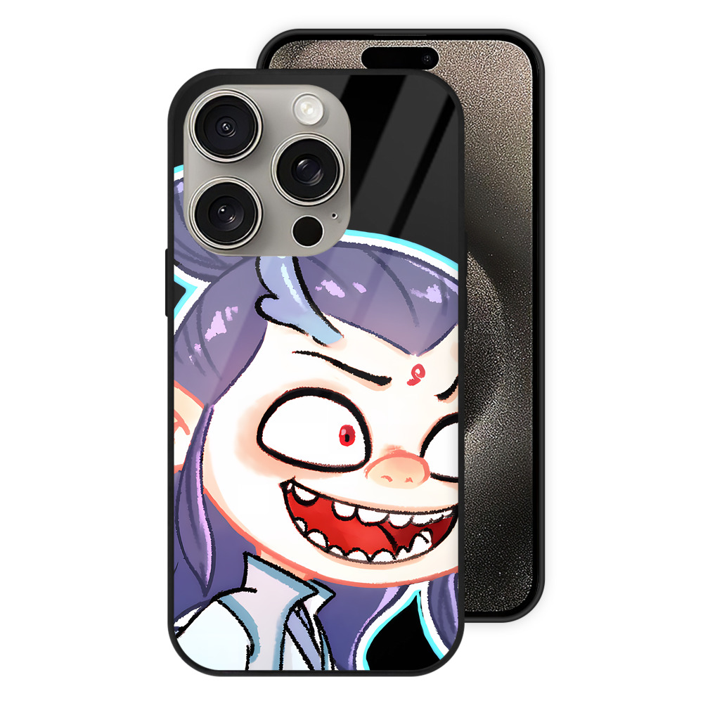（画像用） Ne Zha 2 ナタ 魔童の大暴れ 【iPhone15Pro対応】スマホケース 耐衝撃＆黄変防止 背面ガラス