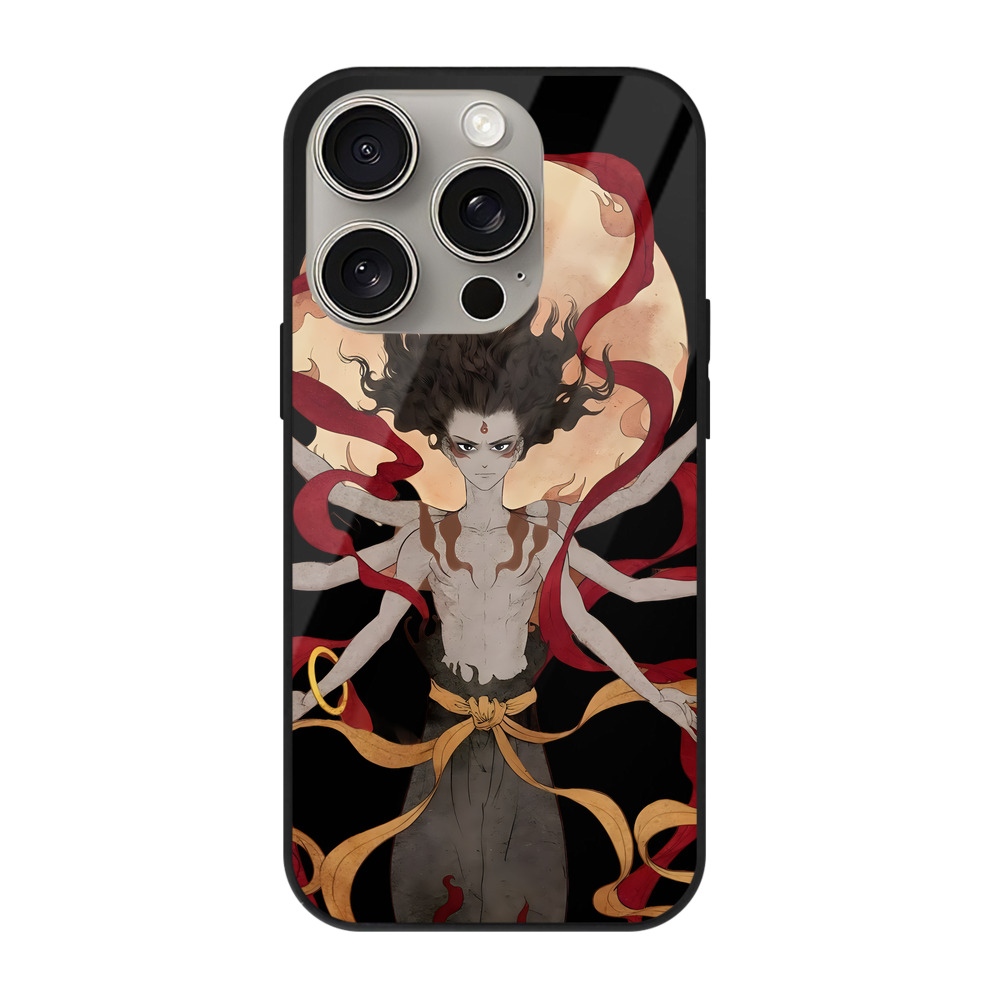 （画像用） Ne Zha 2 ナタ 魔童の大暴れ 【iPhone15Pro対応】スマホケース 耐衝撃＆黄変防止 背面ガラス
