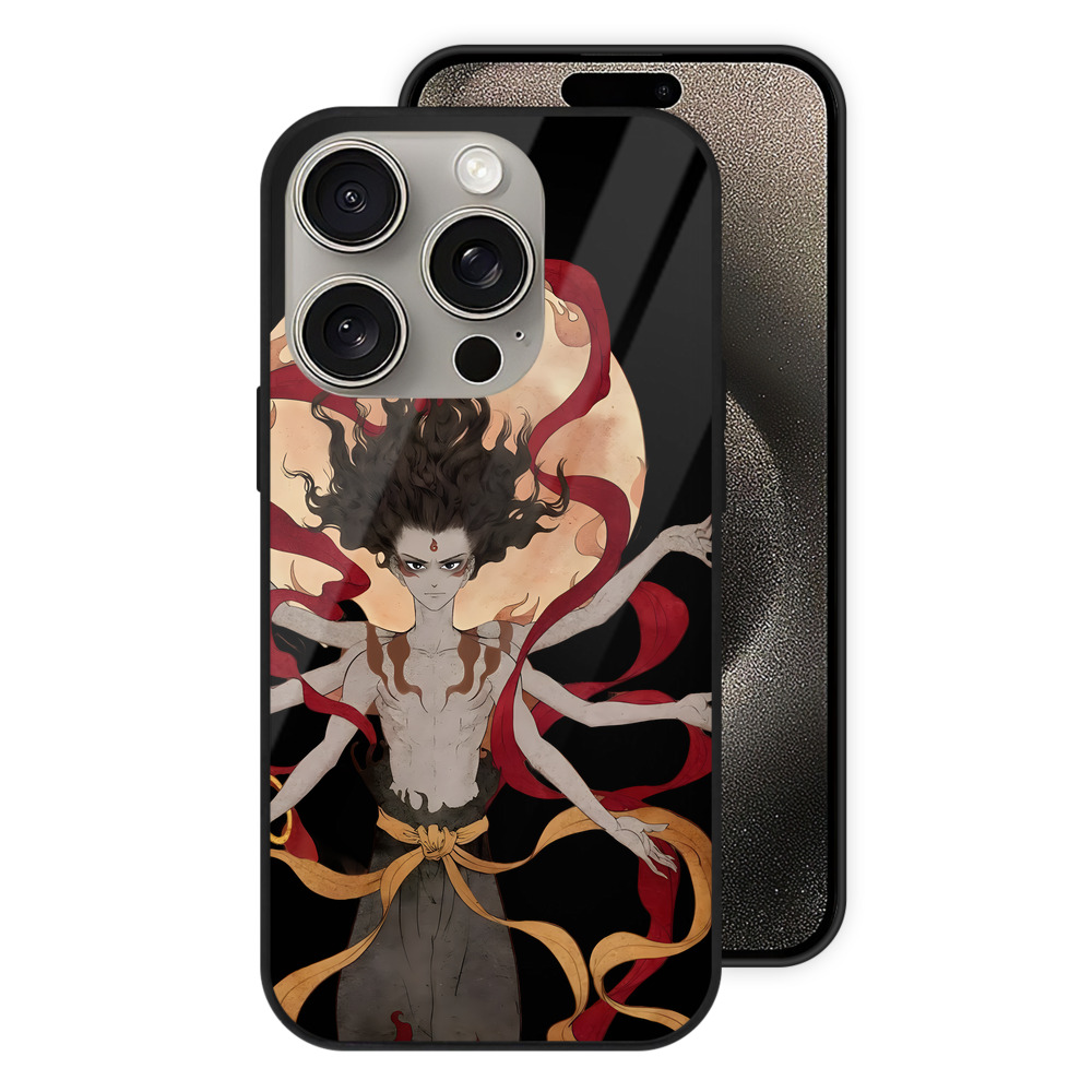 （画像用） Ne Zha 2 ナタ 魔童の大暴れ 【iPhone15Pro対応】スマホケース 耐衝撃＆黄変防止 背面ガラス