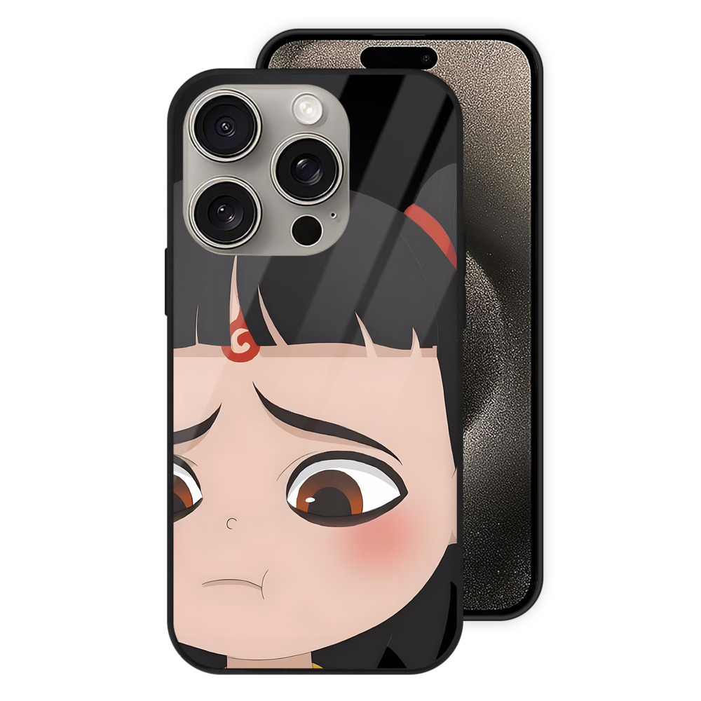 （画像用） Ne Zha 2 ナタ 魔童の大暴れ 【iPhone15Pro対応】スマホケース 耐衝撃＆黄変防止 背面ガラス