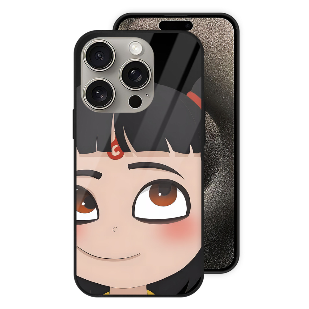 （画像用） Ne Zha 2 ナタ 魔童の大暴れ 【iPhone15Pro対応】スマホケース 耐衝撃＆黄変防止 背面ガラス