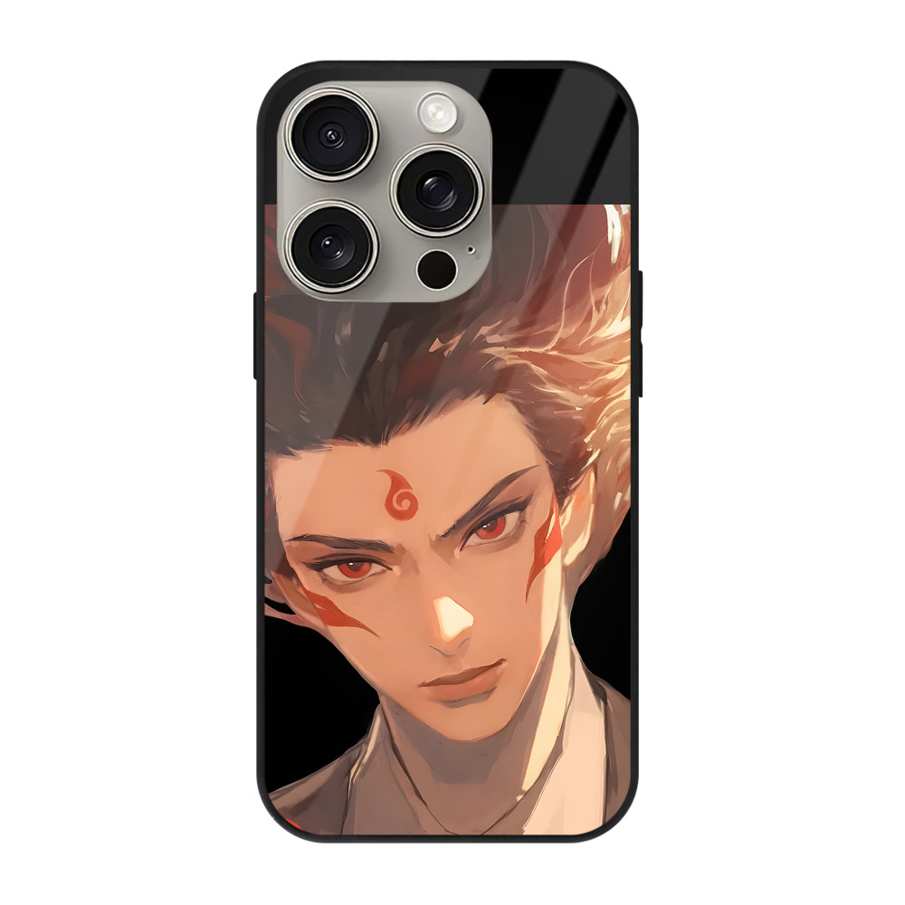 （画像用） Ne Zha 2 ナタ 魔童の大暴れ 【iPhone15Pro対応】スマホケース 耐衝撃＆黄変防止 背面ガラス