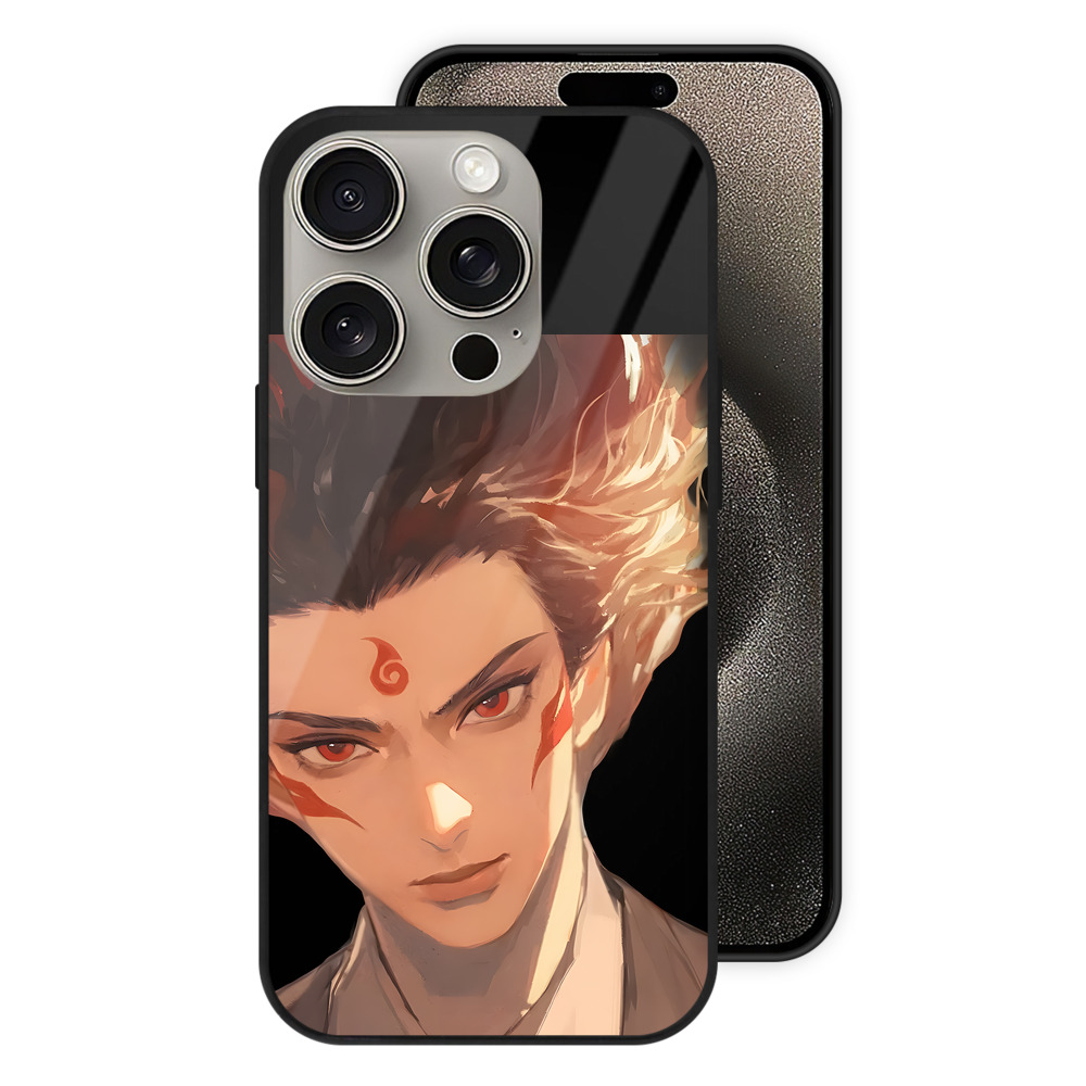 （画像用） Ne Zha 2 ナタ 魔童の大暴れ 【iPhone15Pro対応】スマホケース 耐衝撃＆黄変防止 背面ガラス