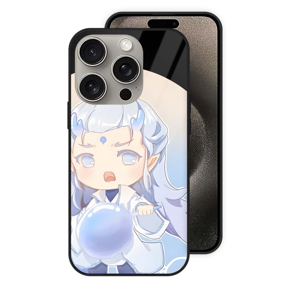 （画像用） Ne Zha 2 ナタ 魔童の大暴れ 【iPhone15Pro対応】スマホケース 耐衝撃＆黄変防止 背面ガラス