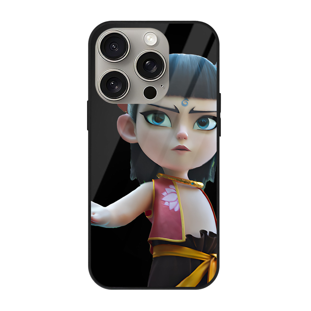 （画像用） Ne Zha 2 ナタ 魔童の大暴れ 【iPhone15Pro対応】スマホケース 耐衝撃＆黄変防止 背面ガラス