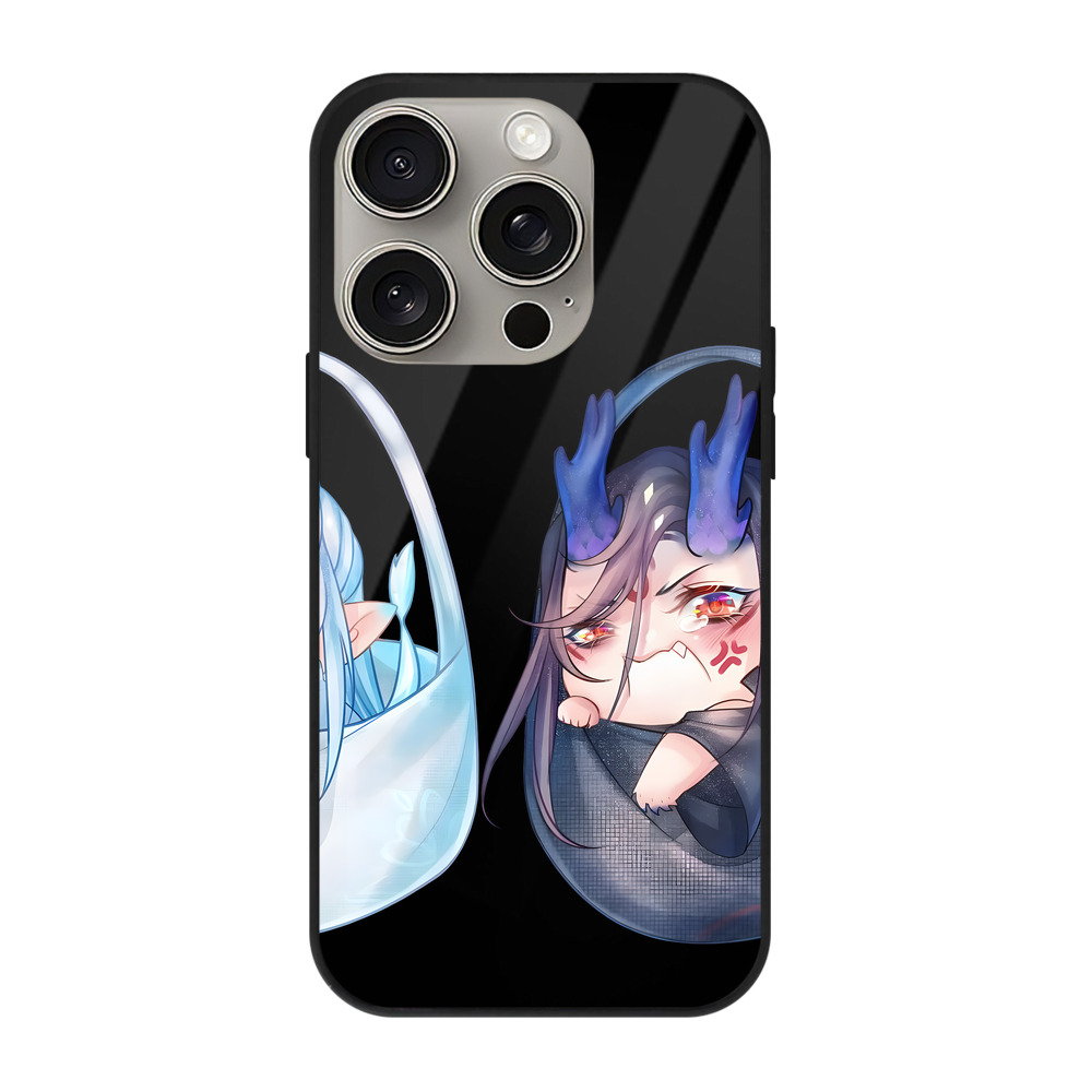 （画像用） Ne Zha 2 ナタ 魔童の大暴れ 【iPhone15Pro対応】スマホケース 耐衝撃＆黄変防止 背面ガラス