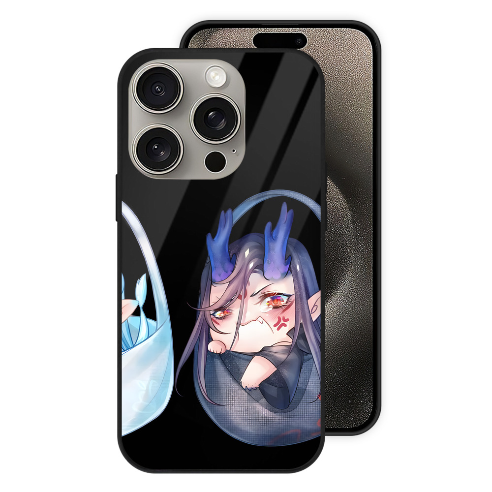 （画像用） Ne Zha 2 ナタ 魔童の大暴れ 【iPhone15Pro対応】スマホケース 耐衝撃＆黄変防止 背面ガラス