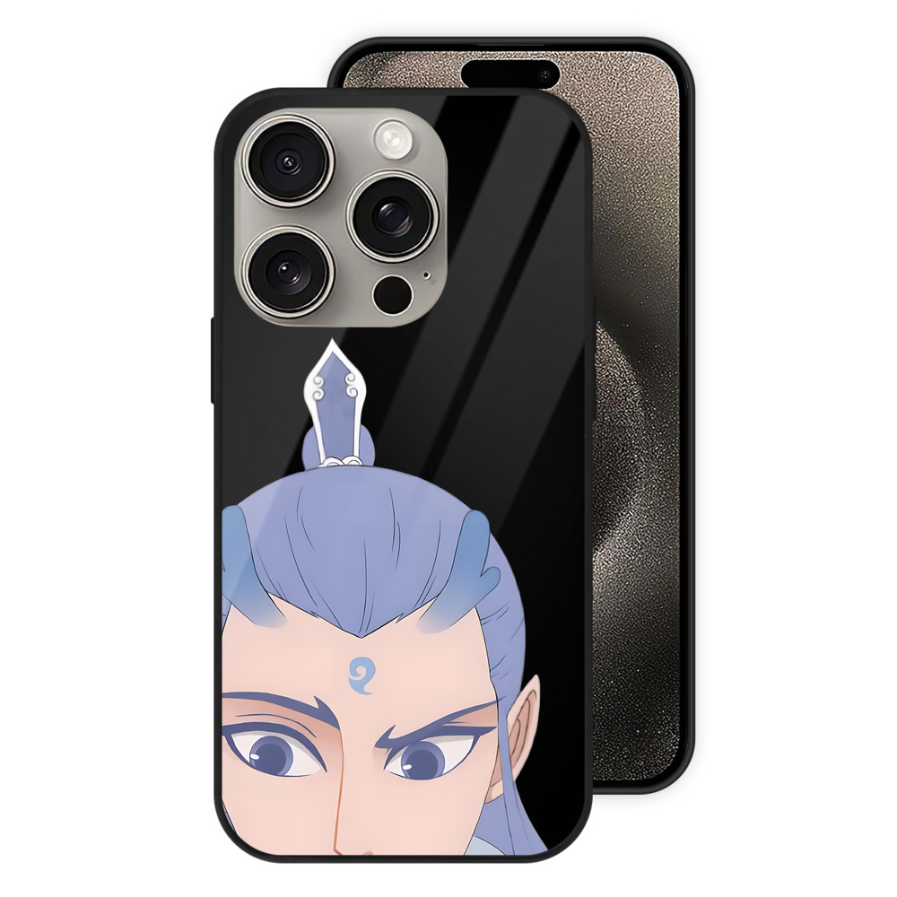 （画像用） Ne Zha 2 ナタ 魔童の大暴れ 【iPhone15Pro対応】スマホケース 耐衝撃＆黄変防止 背面ガラス
