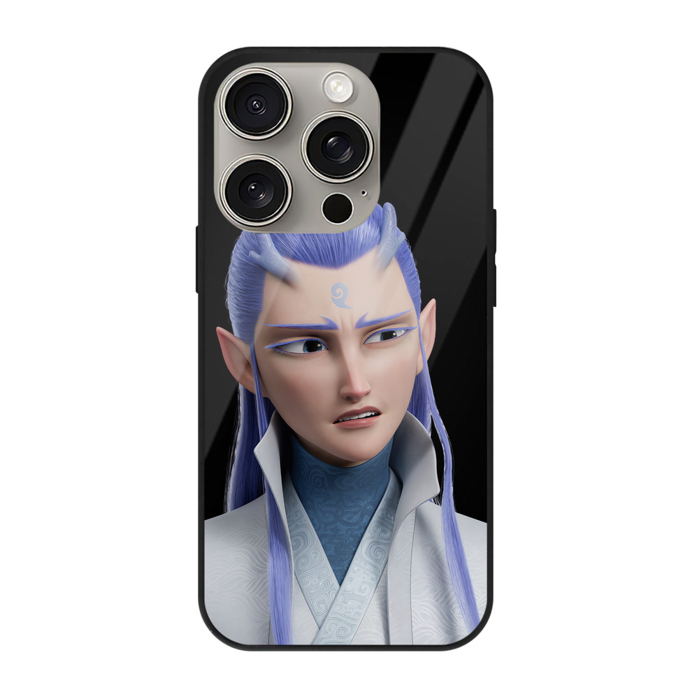 （画像用） Ne Zha 2 ナタ 魔童の大暴れ 【iPhone15Pro対応】スマホケース 耐衝撃＆黄変防止 背面ガラス