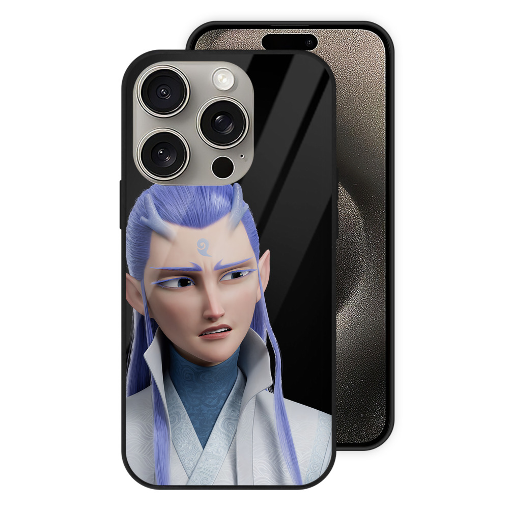 （画像用） Ne Zha 2 ナタ 魔童の大暴れ 【iPhone15Pro対応】スマホケース 耐衝撃＆黄変防止 背面ガラス