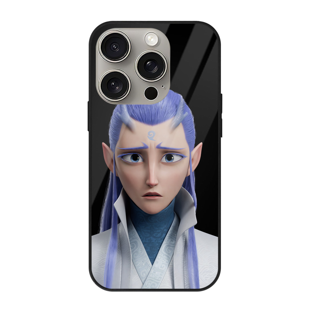 （画像用） Ne Zha 2 ナタ 魔童の大暴れ 【iPhone15Pro対応】スマホケース 耐衝撃＆黄変防止 背面ガラス