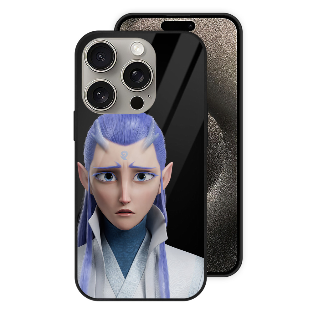 （画像用） Ne Zha 2 ナタ 魔童の大暴れ 【iPhone15Pro対応】スマホケース 耐衝撃＆黄変防止 背面ガラス