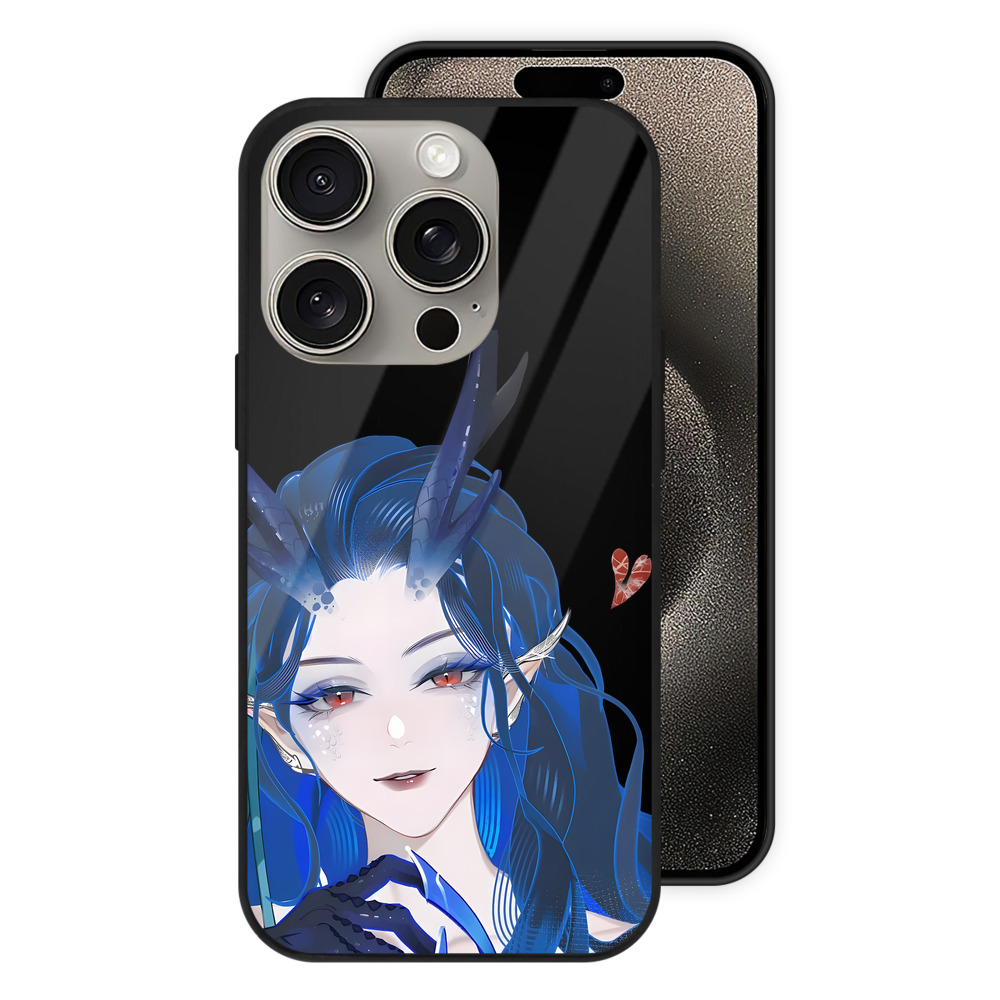 （画像用） Ne Zha 2 ナタ 魔童の大暴れ 【iPhone15Pro対応】スマホケース 耐衝撃＆黄変防止 背面ガラス