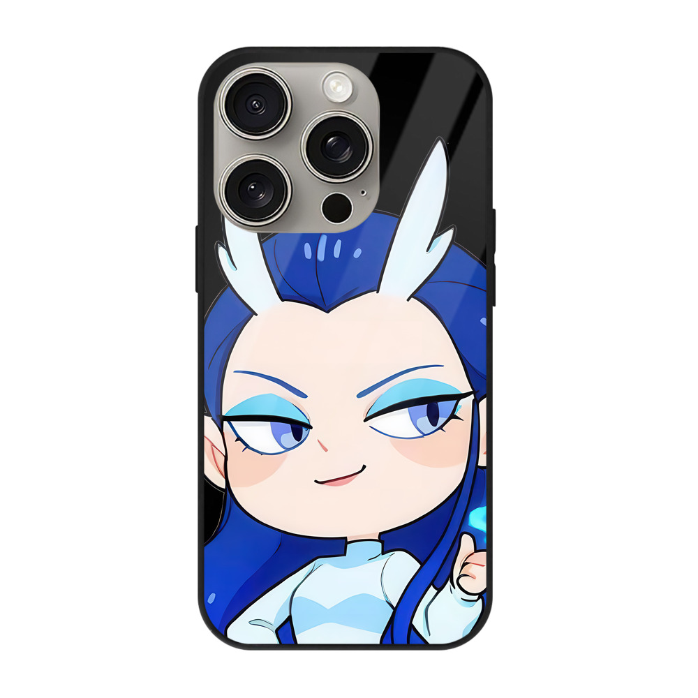 （画像用） Ne Zha 2 ナタ 魔童の大暴れ 【iPhone15Pro対応】スマホケース 耐衝撃＆黄変防止 背面ガラス