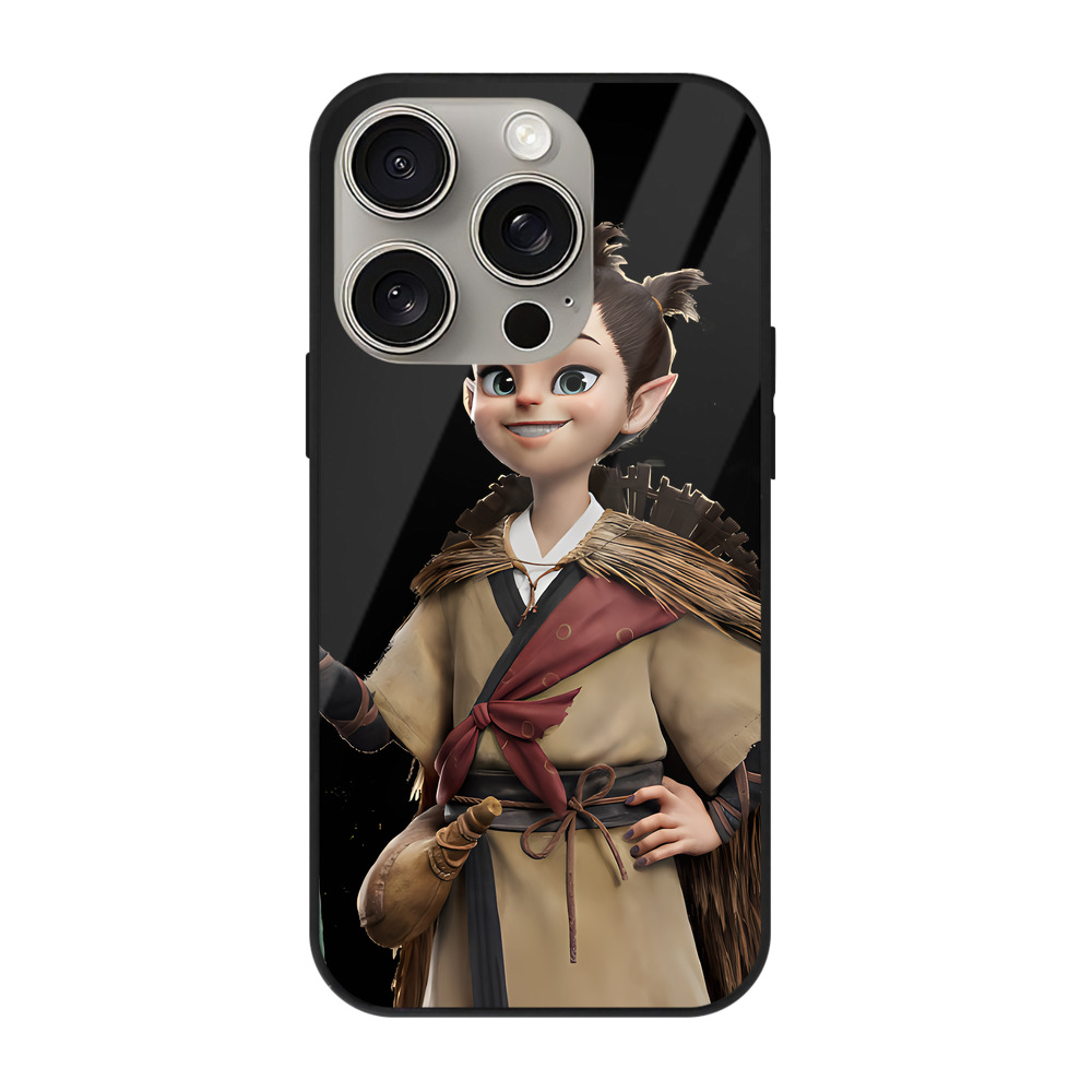 （画像用） Ne Zha 2 ナタ 魔童の大暴れ 【iPhone15Pro対応】スマホケース 耐衝撃＆黄変防止 背面ガラス