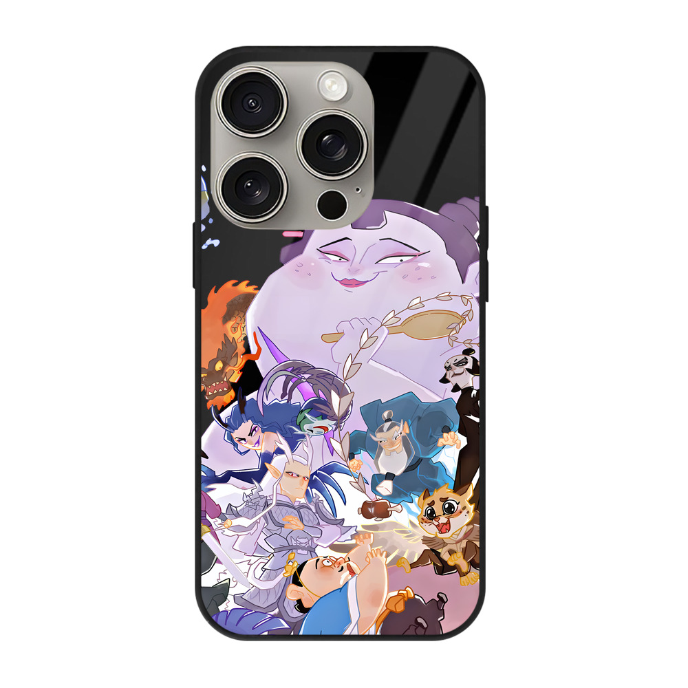 （画像用） Ne Zha 2 ナタ 魔童の大暴れ 【iPhone15Pro対応】スマホケース 耐衝撃＆黄変防止 背面ガラス