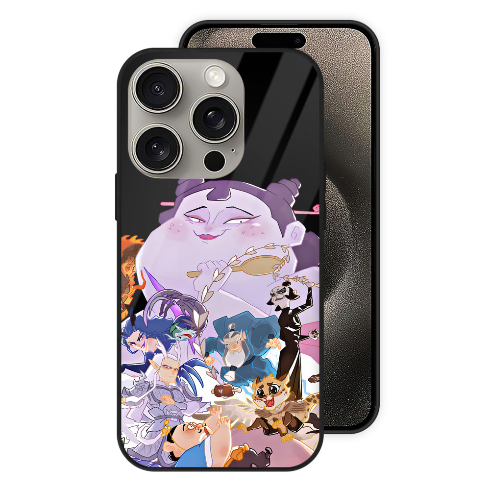 （画像用） Ne Zha 2 ナタ 魔童の大暴れ 【iPhone15Pro対応】スマホケース 耐衝撃＆黄変防止 背面ガラス