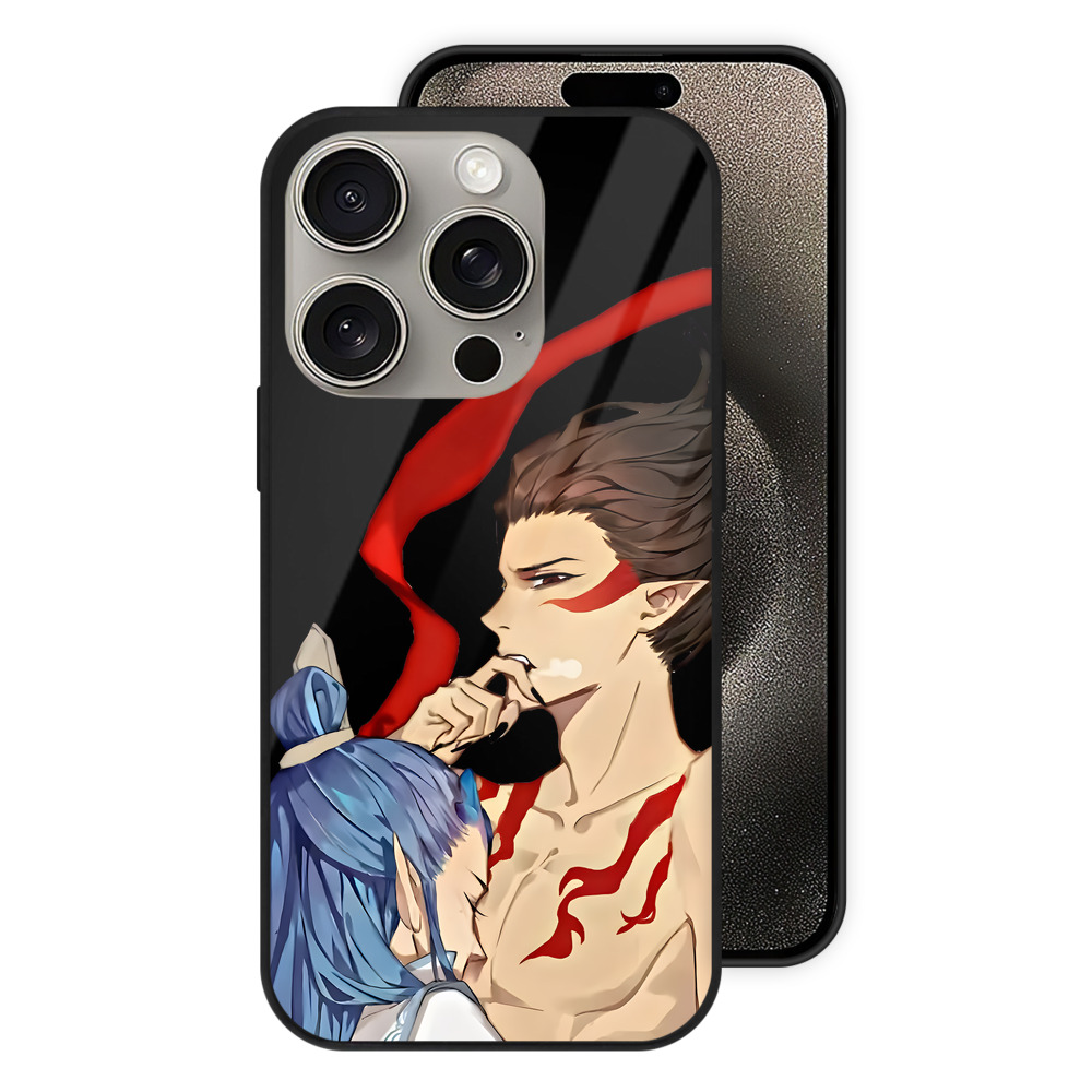 （画像用） Ne Zha 2 ナタ 魔童の大暴れ 【iPhone15Pro対応】スマホケース 耐衝撃＆黄変防止 背面ガラス