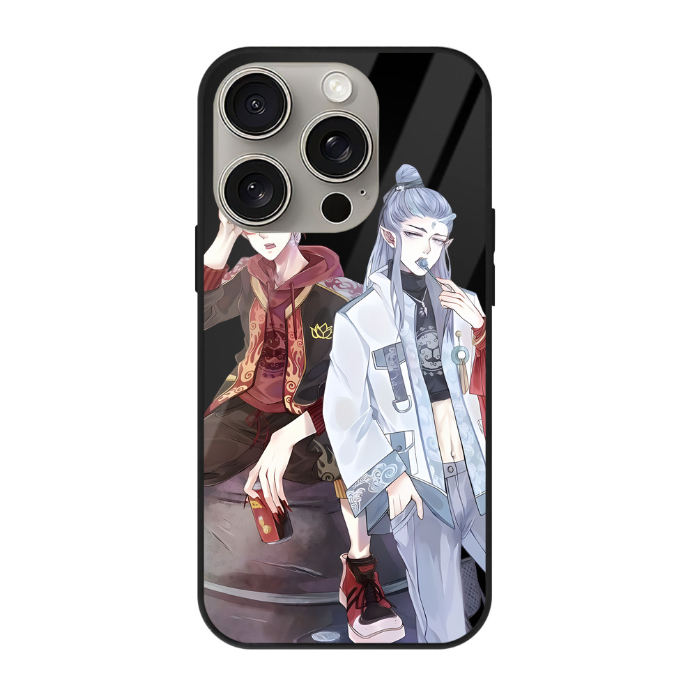 （画像用） Ne Zha 2 ナタ 魔童の大暴れ 【iPhone15Pro対応】スマホケース 耐衝撃＆黄変防止 背面ガラス