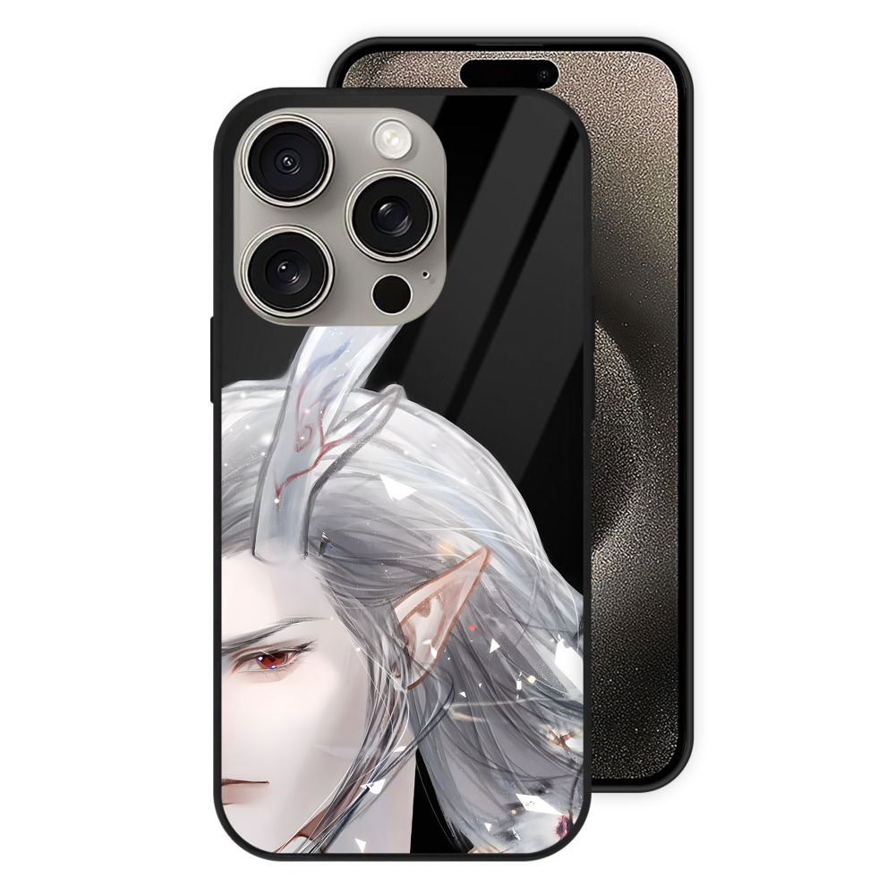 （画像用） Ne Zha 2 ナタ 魔童の大暴れ 【iPhone15Pro対応】スマホケース 耐衝撃＆黄変防止 背面ガラス