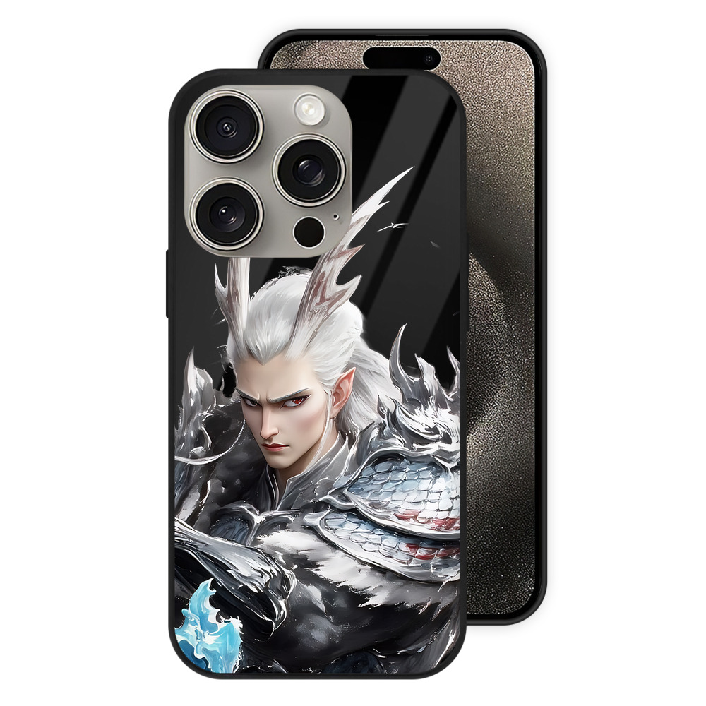 （画像用） Ne Zha 2 ナタ 魔童の大暴れ 【iPhone15Pro対応】スマホケース 耐衝撃＆黄変防止 背面ガラス