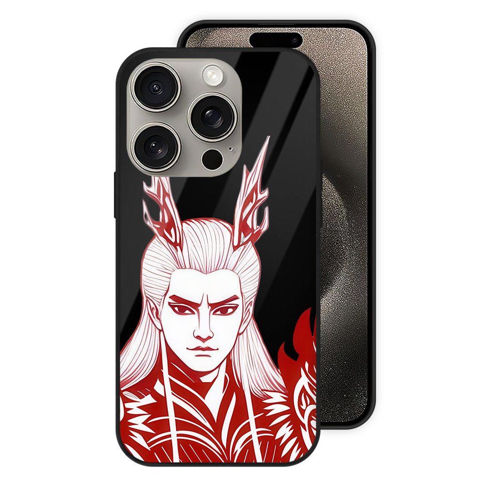 （画像用） Ne Zha 2 ナタ 魔童の大暴れ 【iPhone15Pro対応】スマホケース 耐衝撃＆黄変防止 背面ガラス