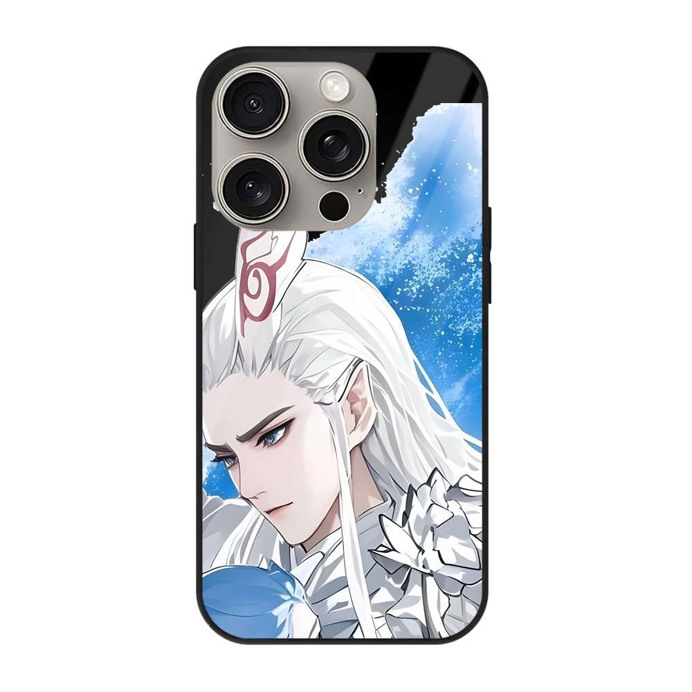 （画像用） Ne Zha 2 ナタ 魔童の大暴れ 【iPhone15Pro対応】スマホケース 耐衝撃＆黄変防止 背面ガラス